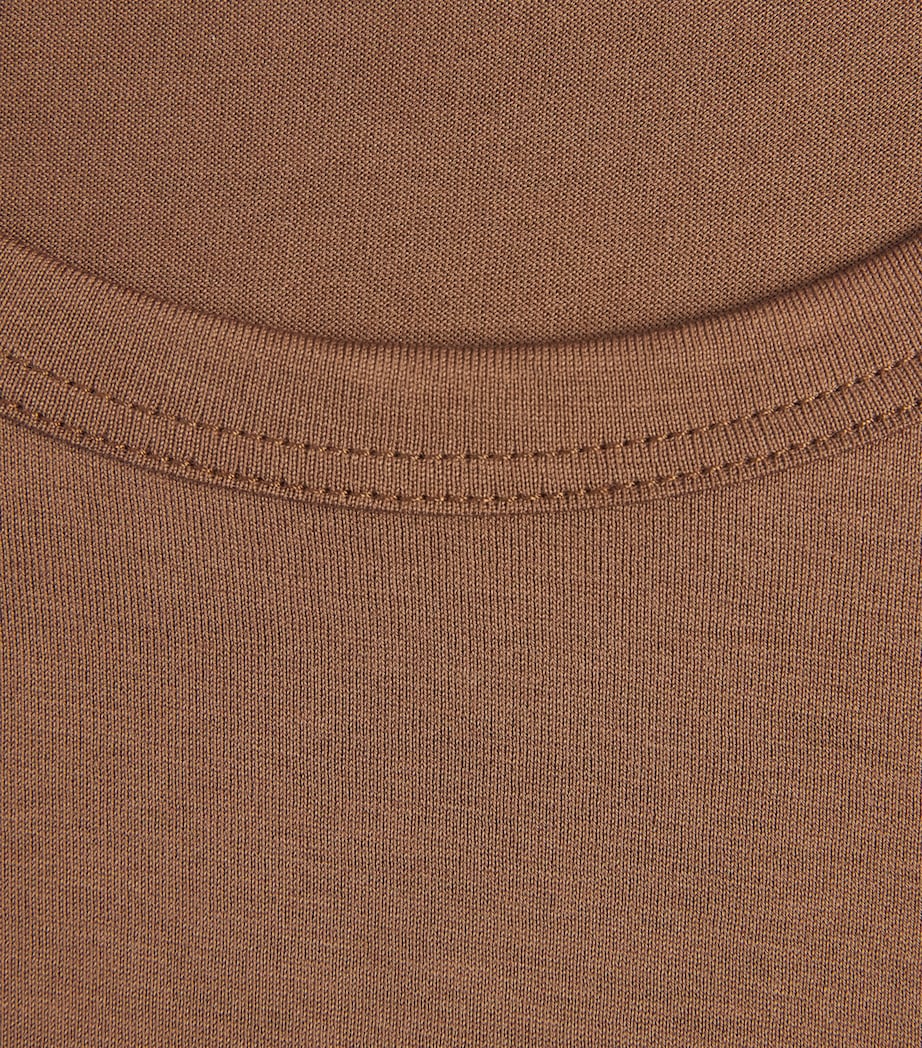 Sunspel Mens Supima Cotton Classic T-Shirt Brgu Bronze Image 6