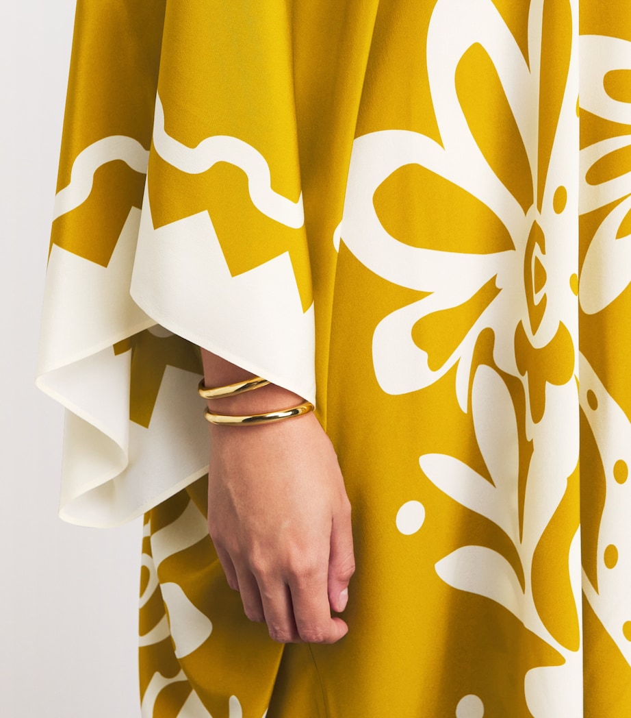 Eres Womens Silk Printed Holi Kaftan Or/panama Image 5