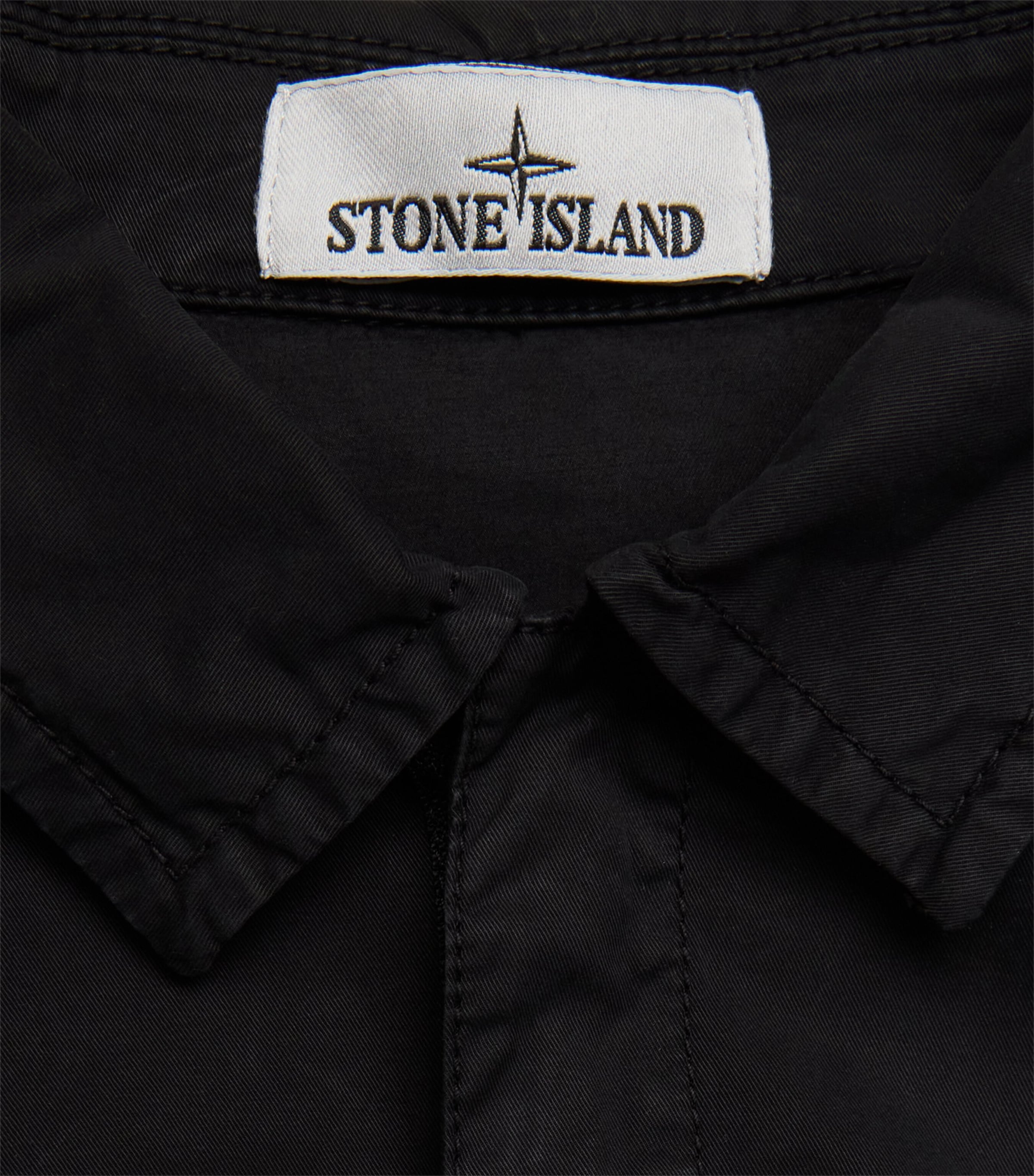 Stone Island Mens Stretch-Cotton Compass Overshirt Image 6