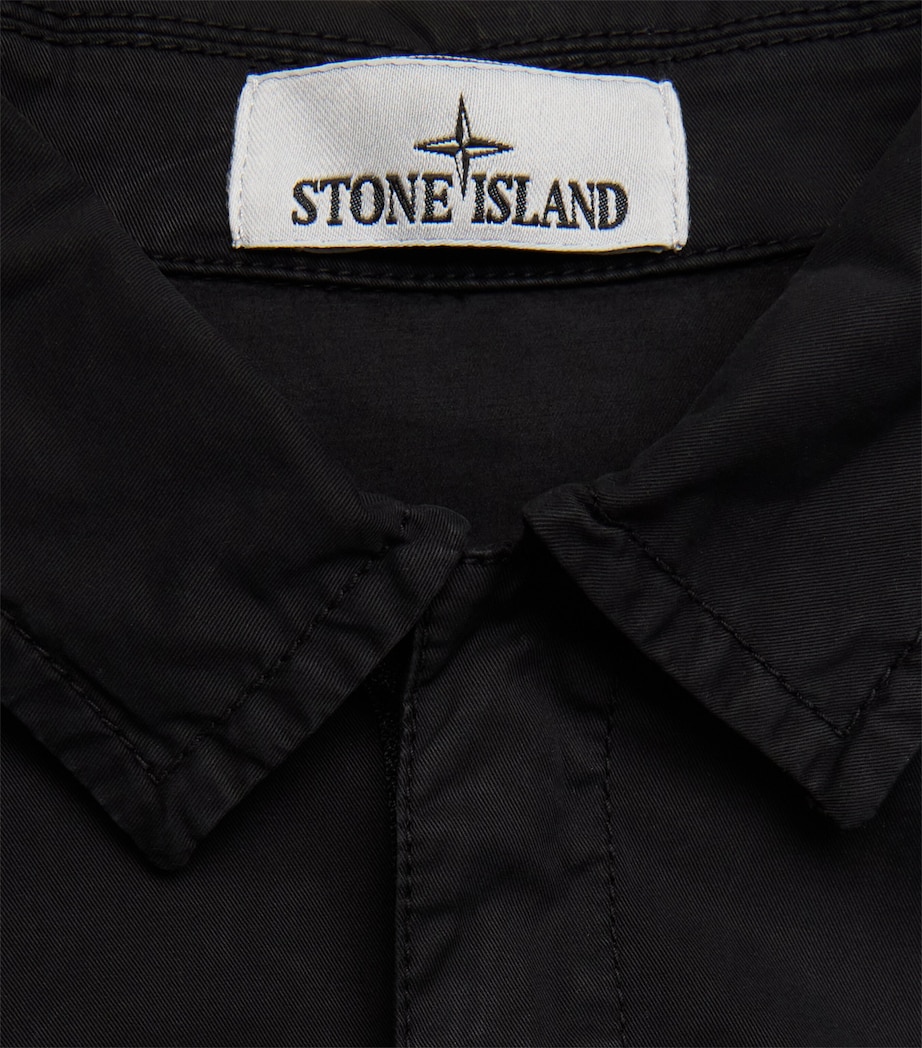 Stone Island Mens Stretch-Cotton Compass Overshirt Image 6