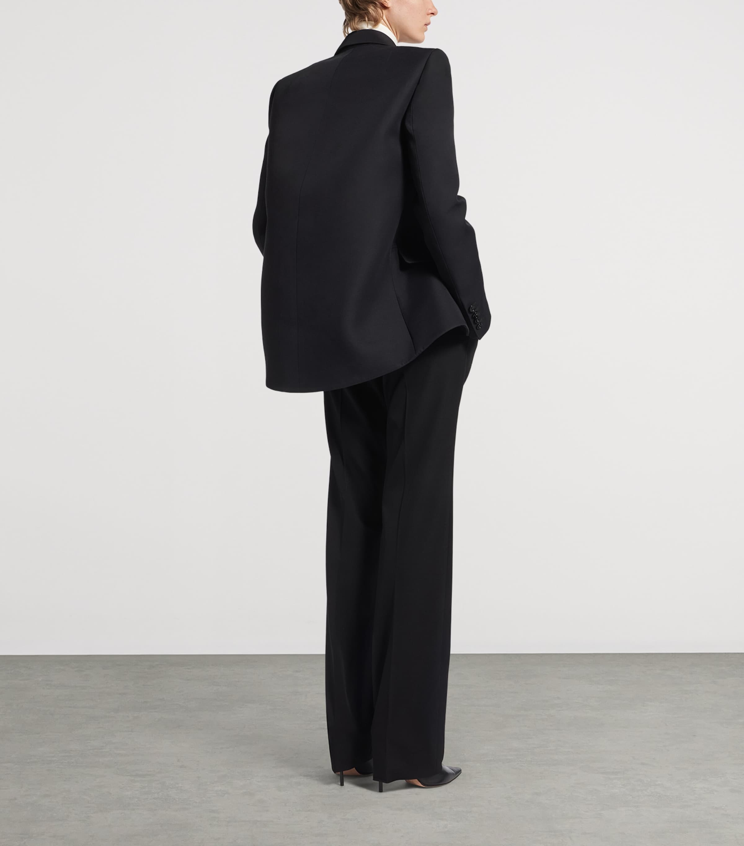 Balenciaga Womens Wool-Silk Cocoon Blazer Image 3