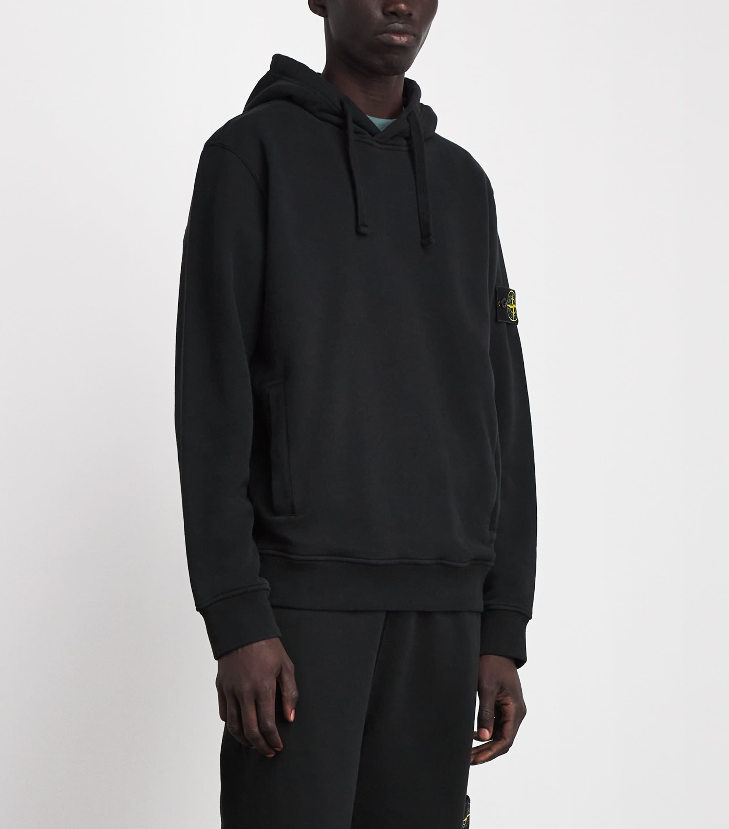 Stone Island Mens Organic Cotton Compass Hoodie Image 4