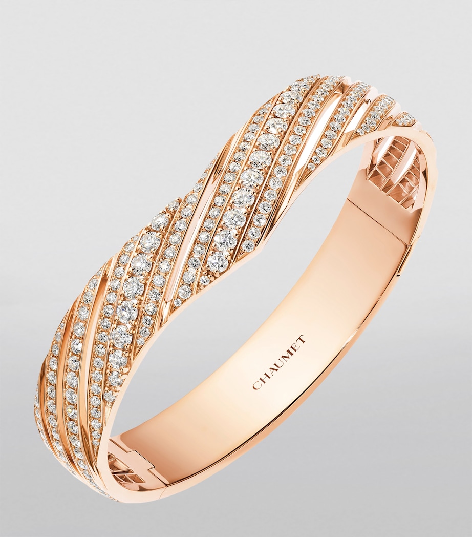 Rose Gold and Diamond Joséphine Aigrette Bangle PINK GOLD Image 2