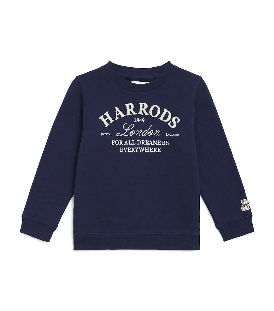 Cotton Logo Sweatshirt (2-8 Years) NAVY Image 1