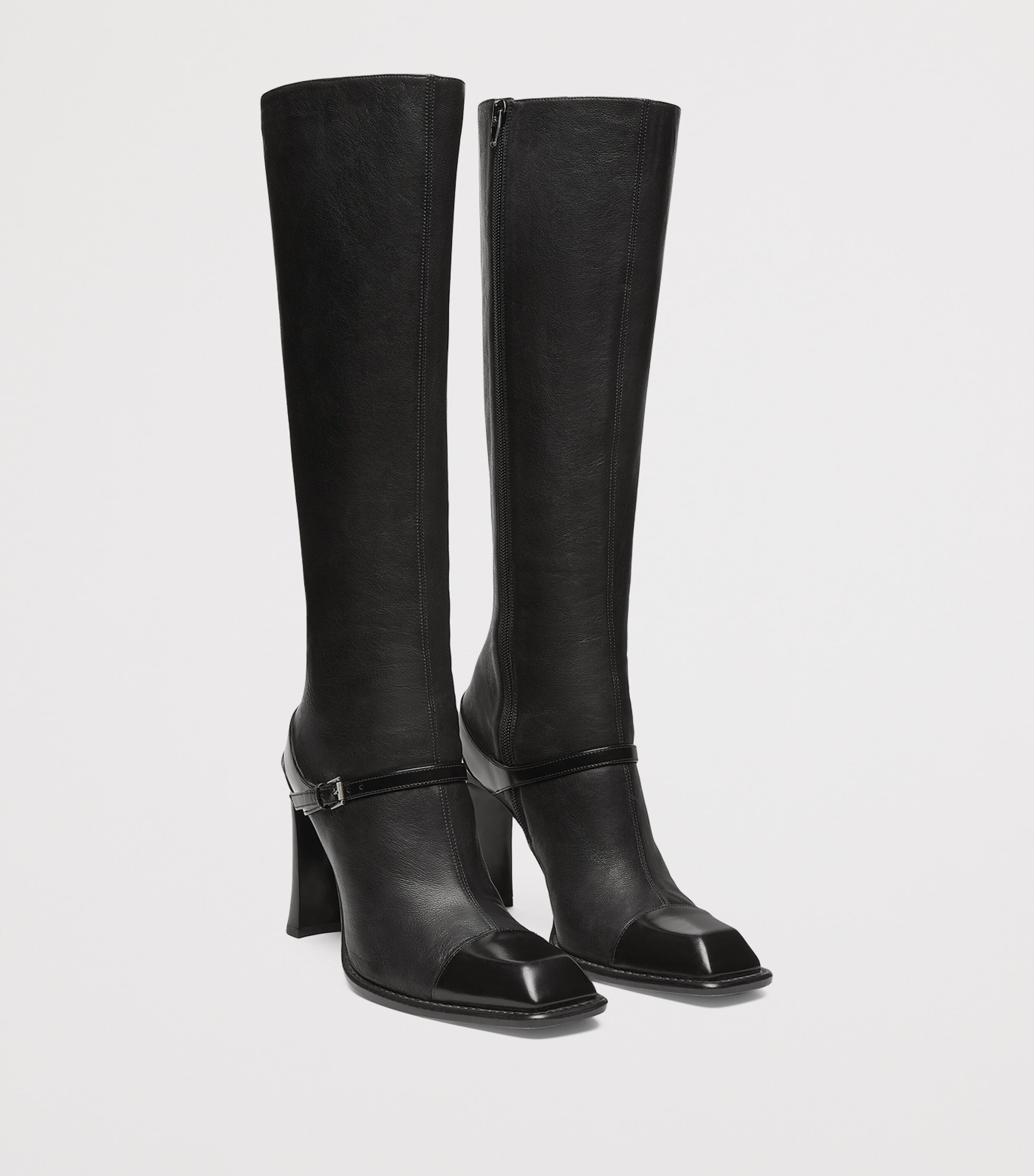 McQueen Leather Niko Knee-High Boots 95 Image 3