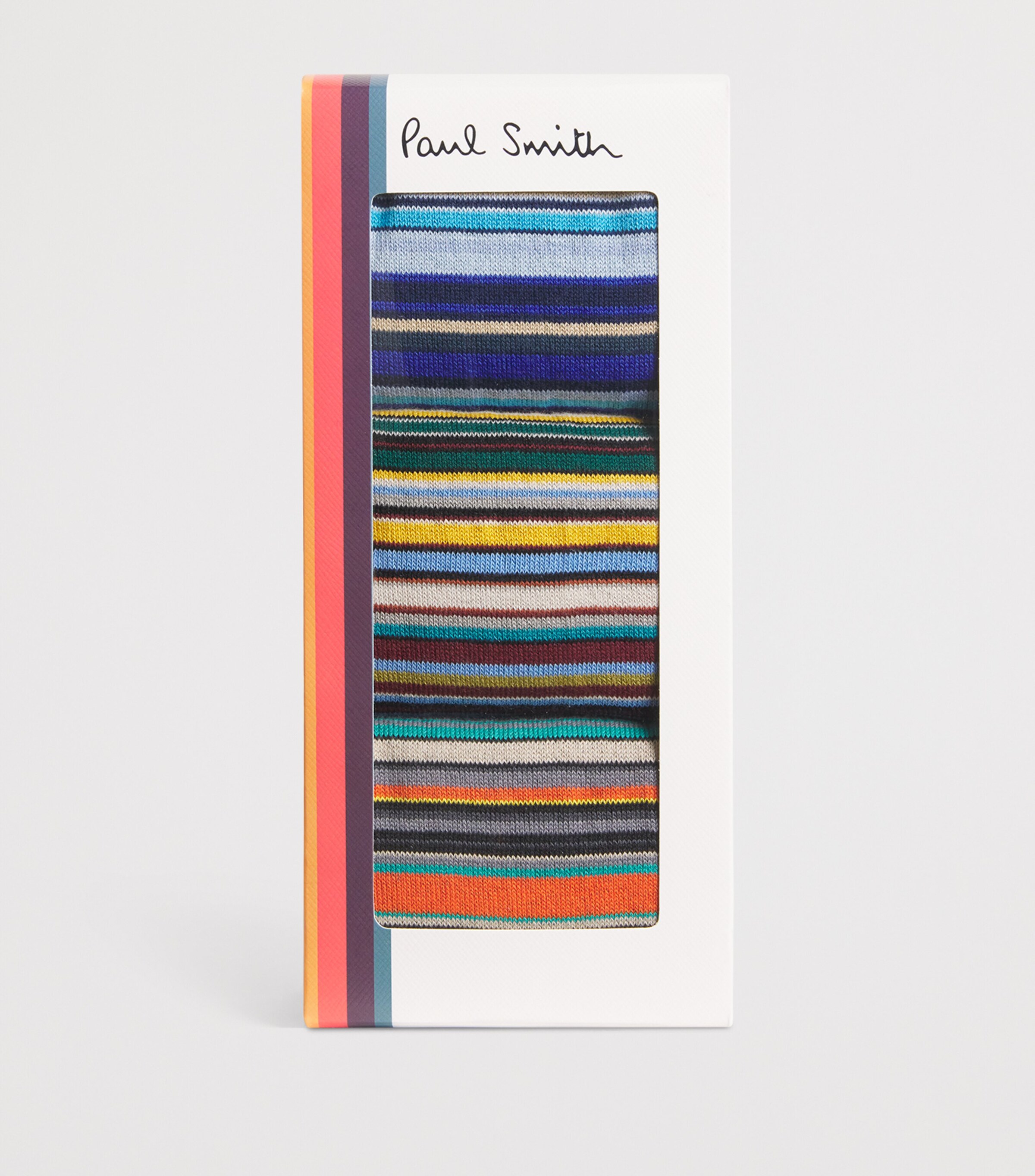 Cotton-Blend Signature Stripe Socks (Pack of 3) 1A MUTICOLOUR Image 2