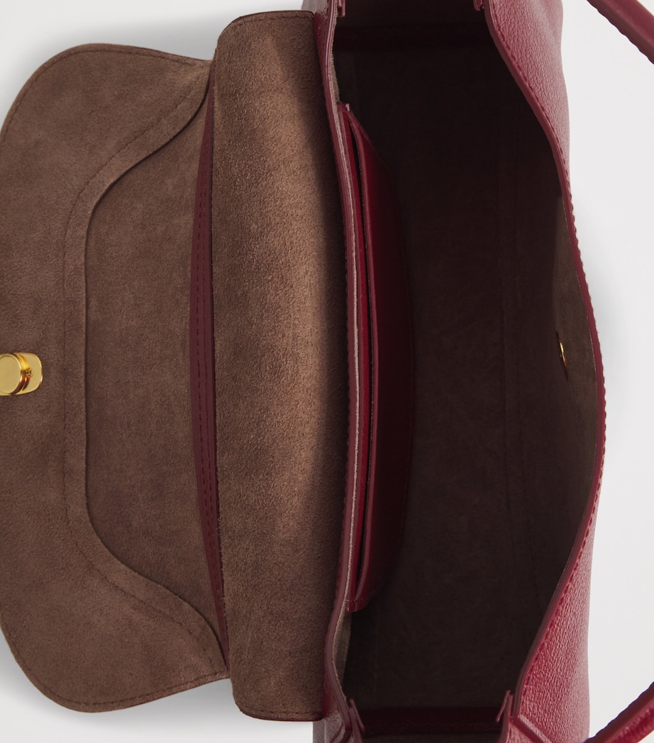 Polo Ralph Lauren Small Leather Blaze Top-Handle Bag Currant Image 5