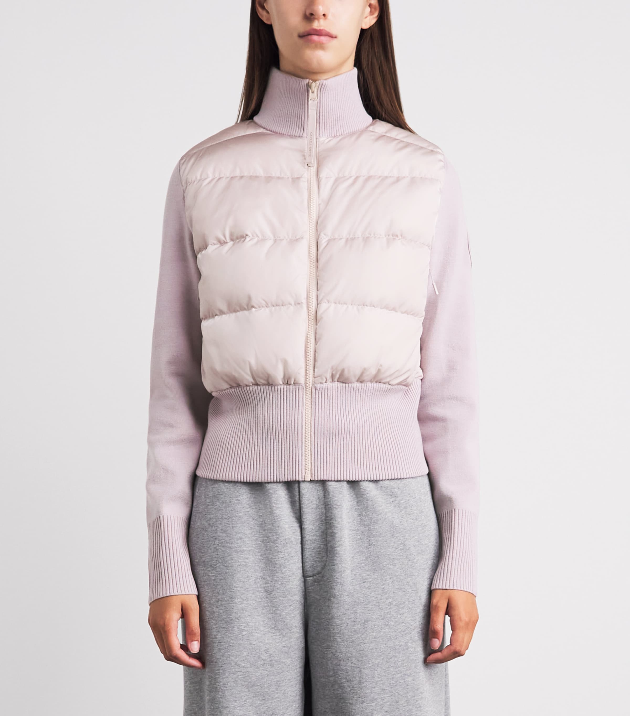 Canada Goose Womens Wool Down-Filled HyBridge Wide Jacket Lucent Rose Image 4