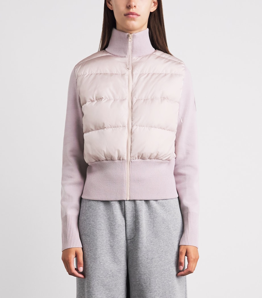 Canada Goose Womens Wool Down-Filled HyBridge Wide Jacket Lucent Rose Image 4