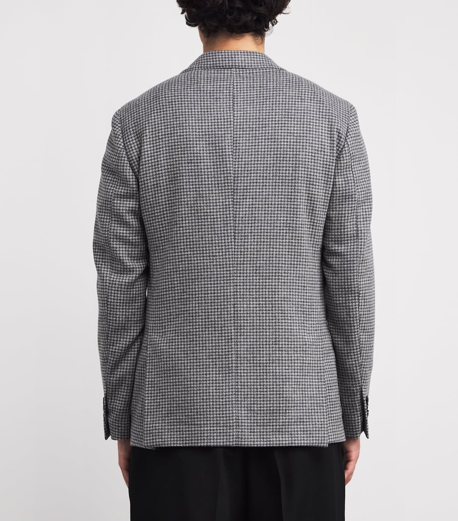 Wool-Cashmere Houndstooth Blazer 910GR MCR PIED GREY Image 4