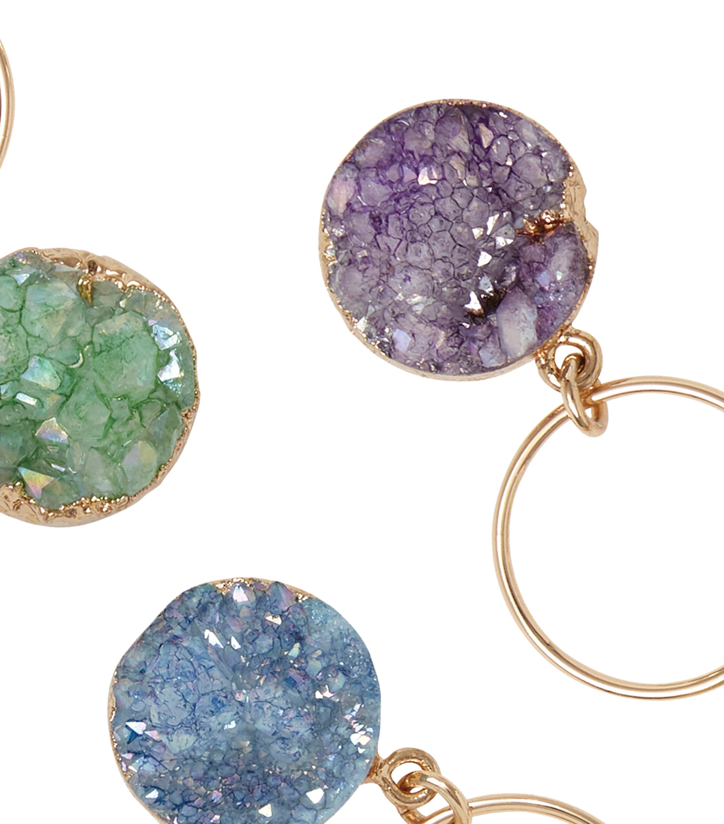 Druzy Wine Charms (Set of 6) GOLD Image 2