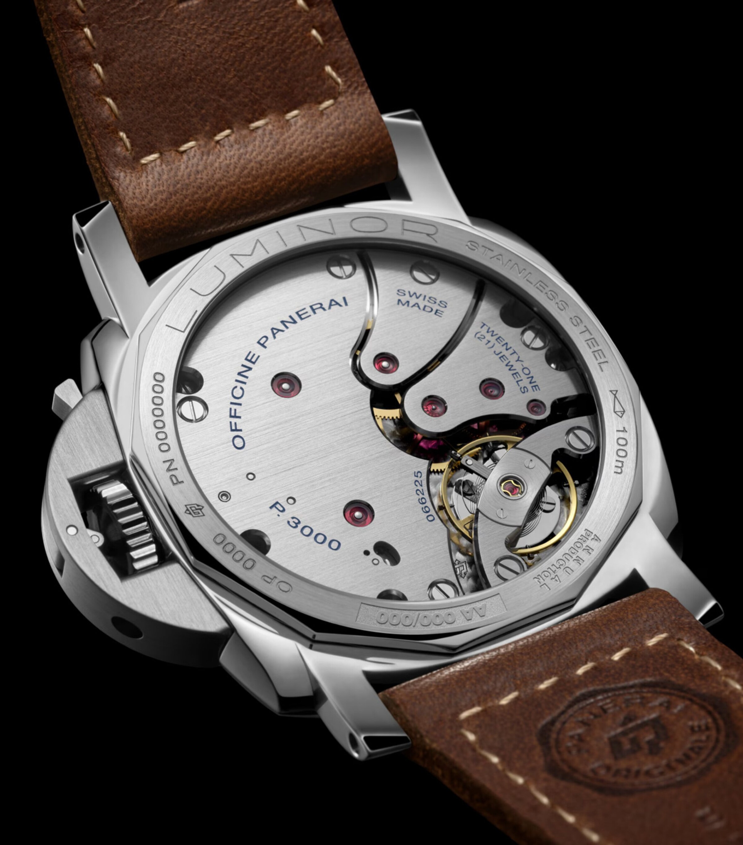 Panerai Stainless Steel Luminor Watch 47mm Beige Image 5