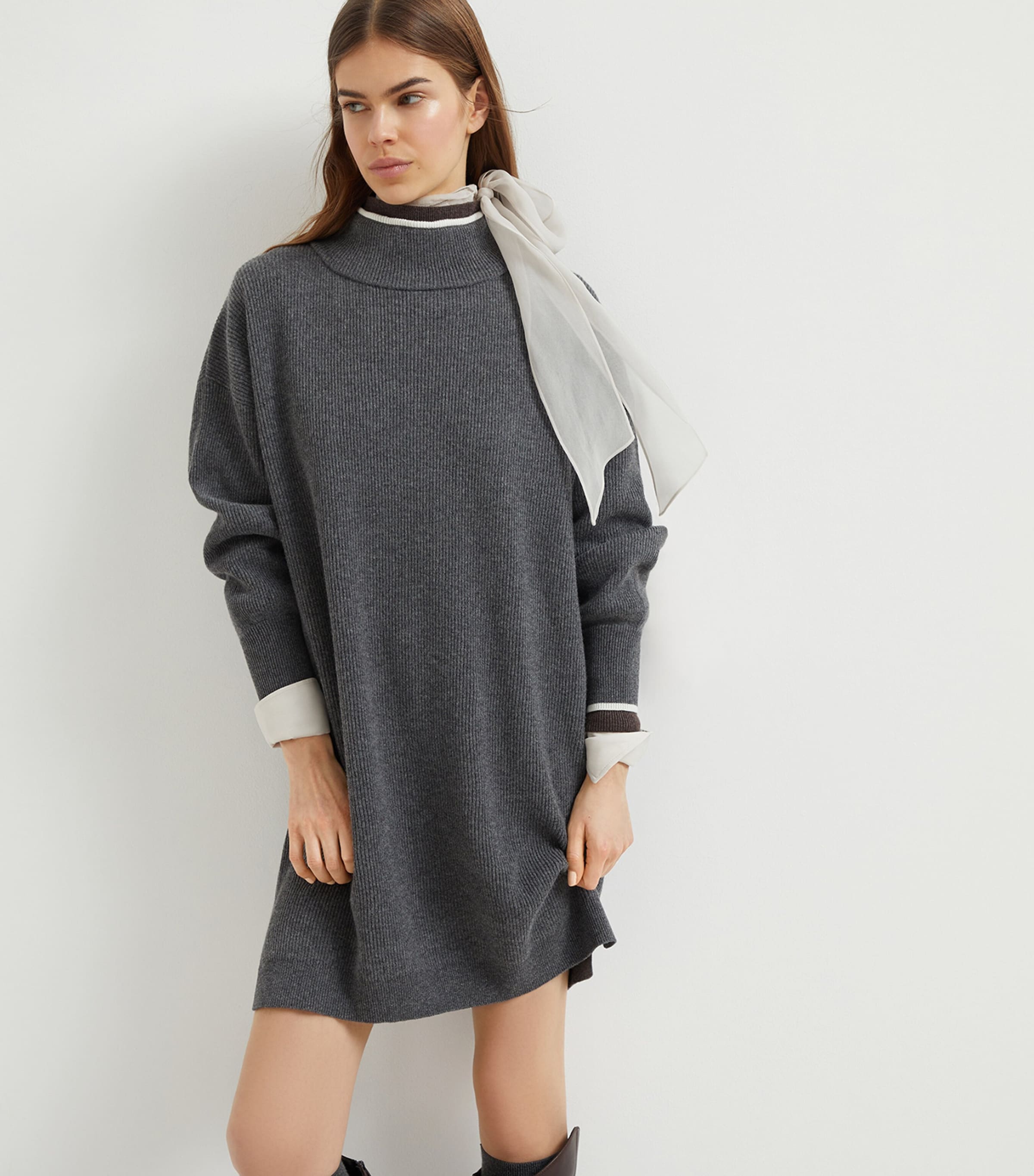 Virgin Wool-Blend Mini Dress CUA25 Image 4