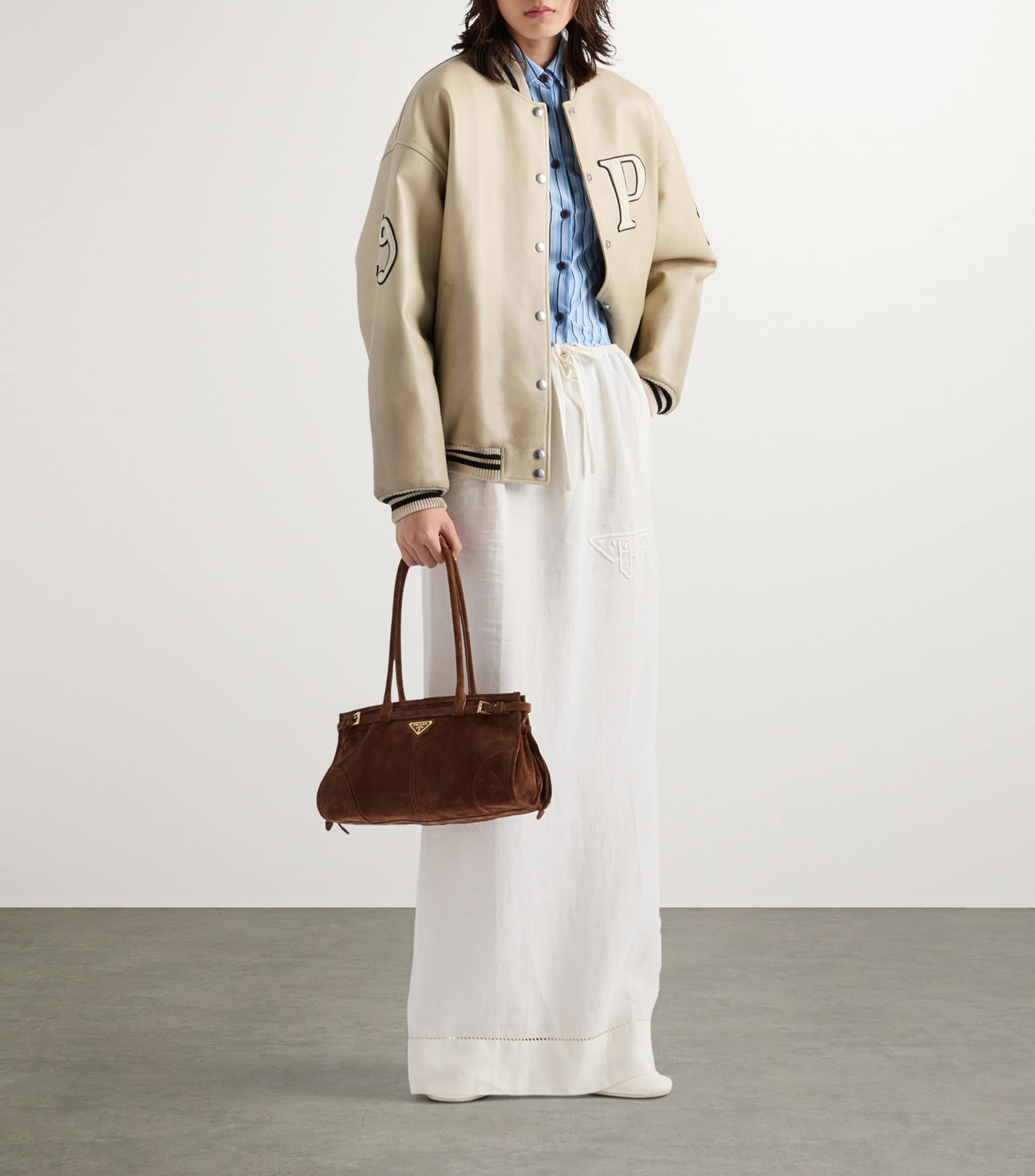 Prada Womens Cotton Piqué Striped Shirt Image 2