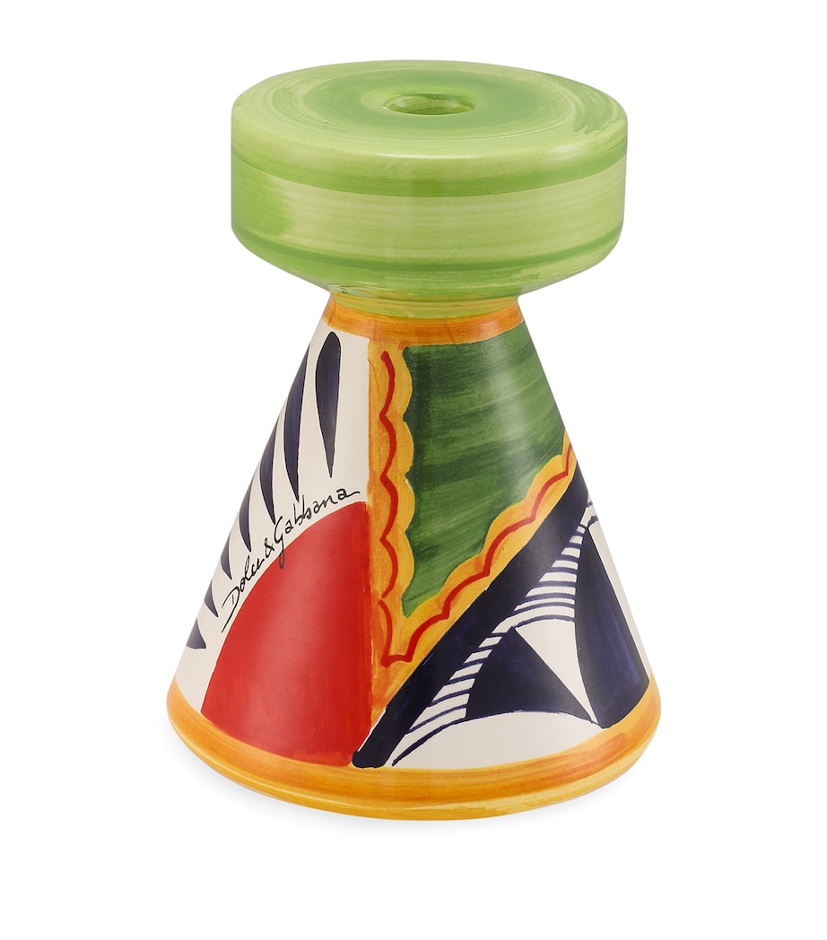 Small Ceramic Candle Holder UC036-CARRETTO Image 2