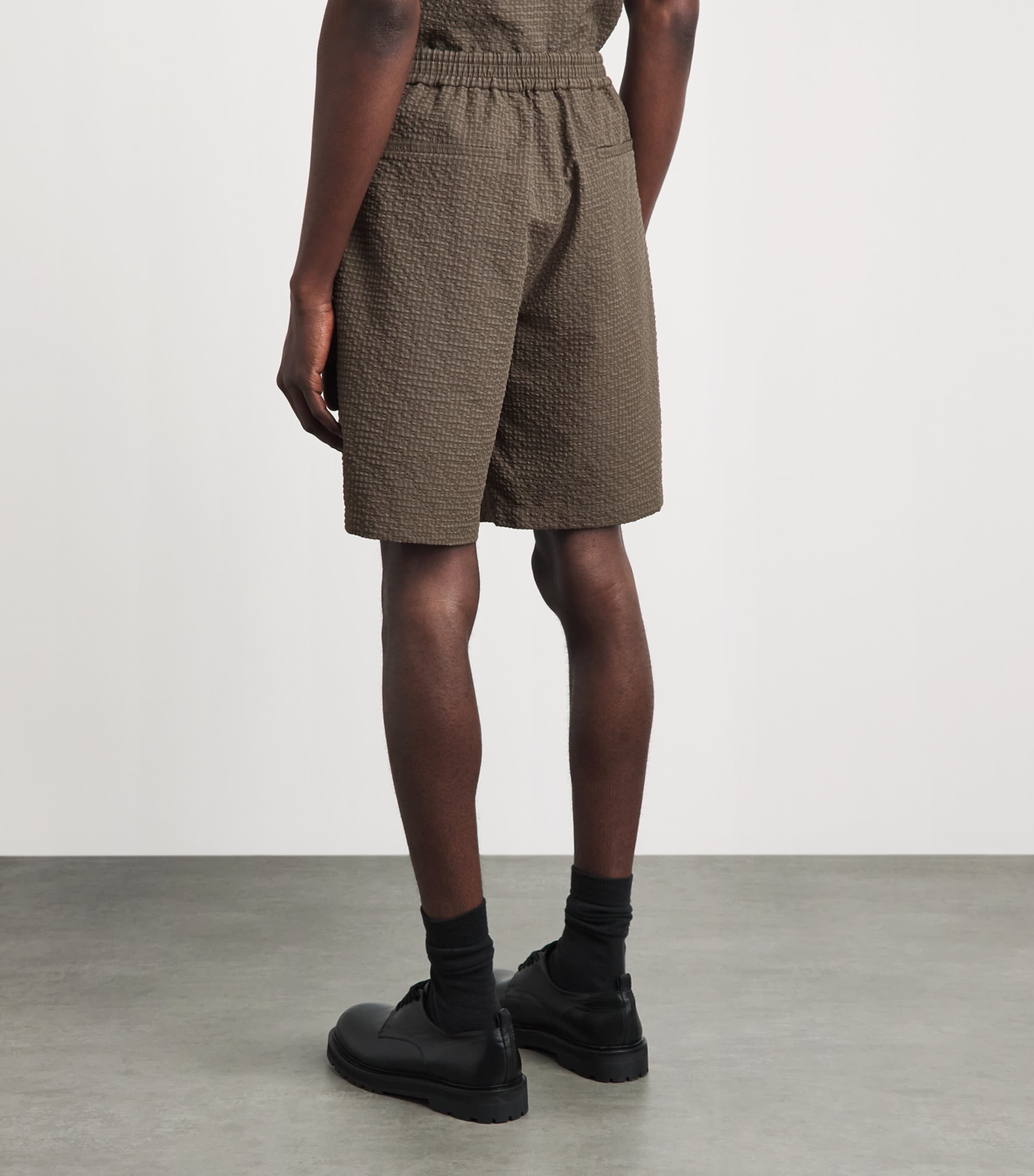Emporio Armani Mens Seersucker Bermuda Shorts Image 5