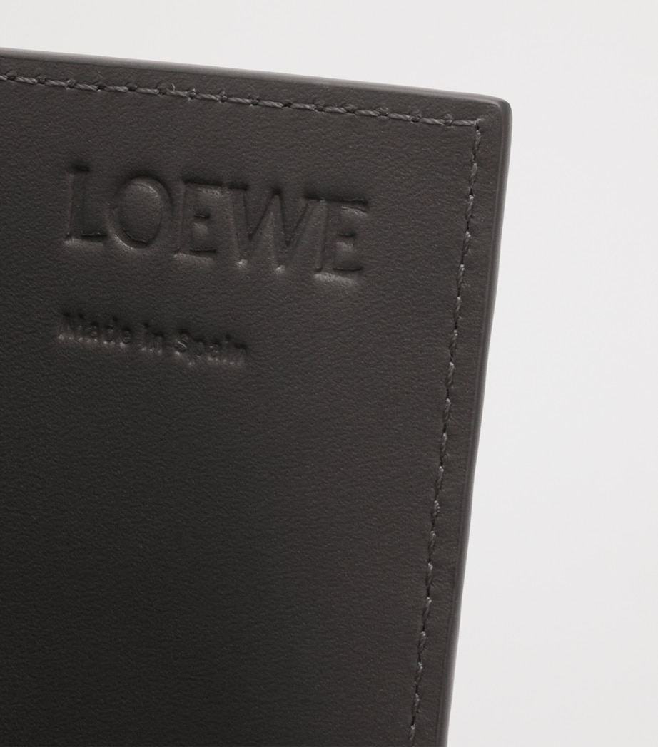 Leather Open Card Holder DARK GREY Image 4