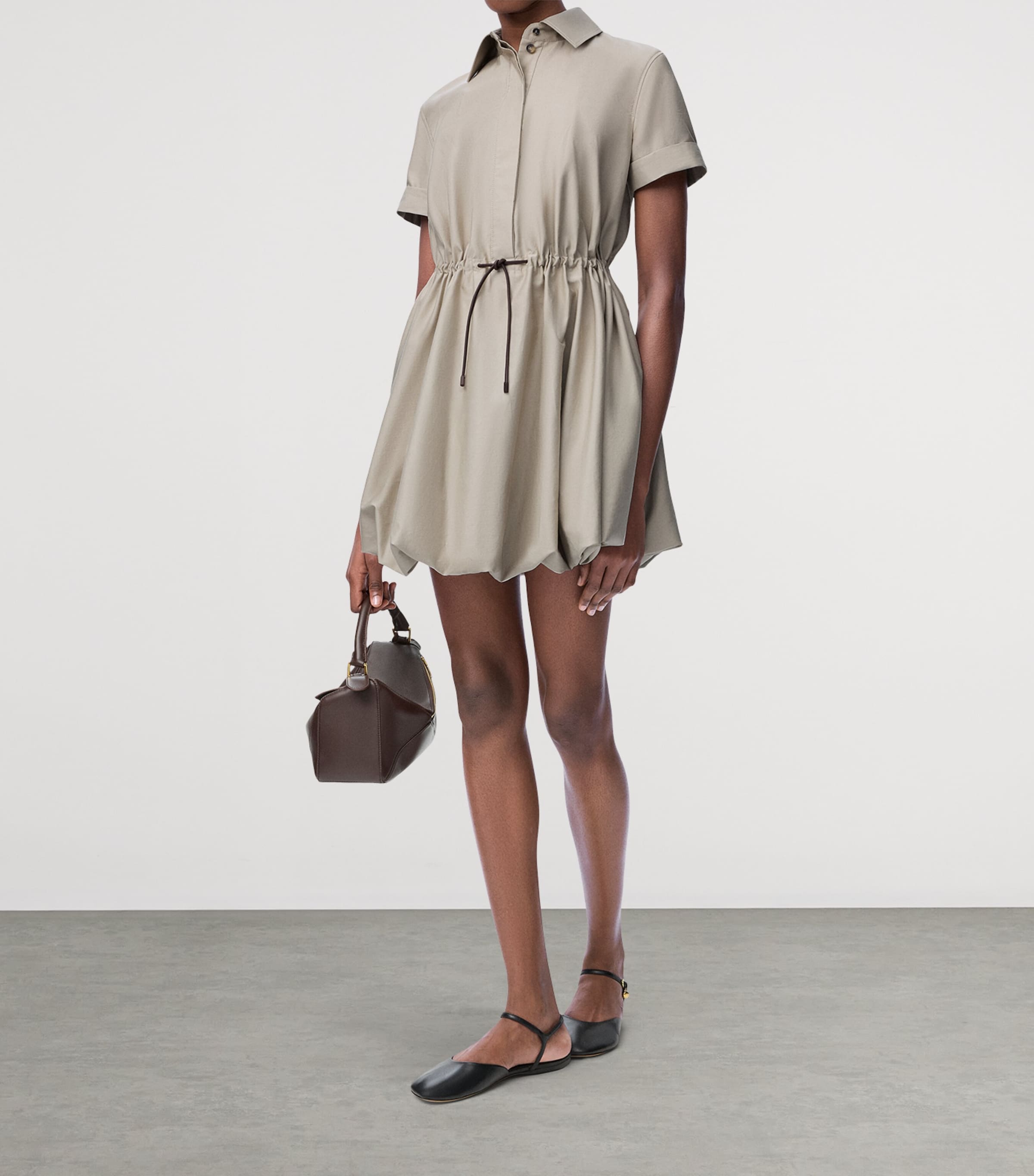 LOEWE Tie-Waist Mini Shirt Dress | Harrods US