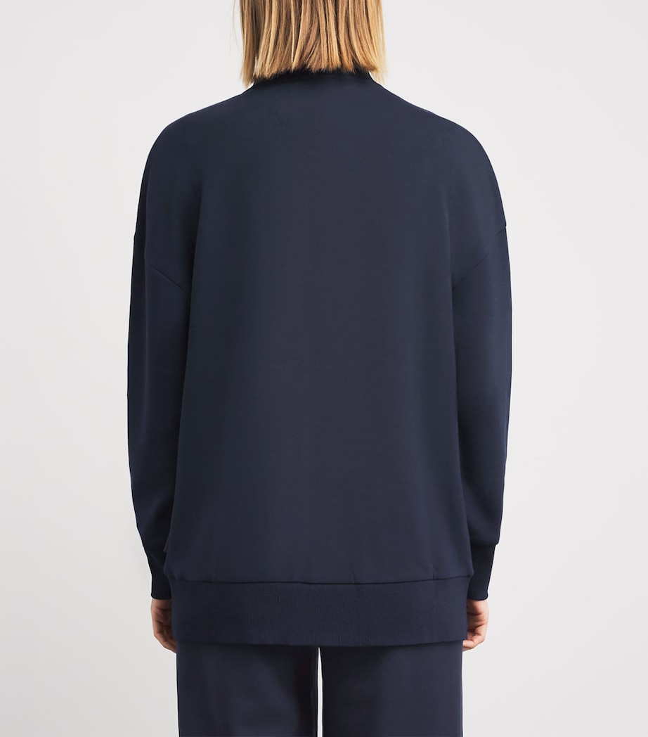 DoubleSoft Masie Quarter-Zip Sweatshirt NAVY Image 4