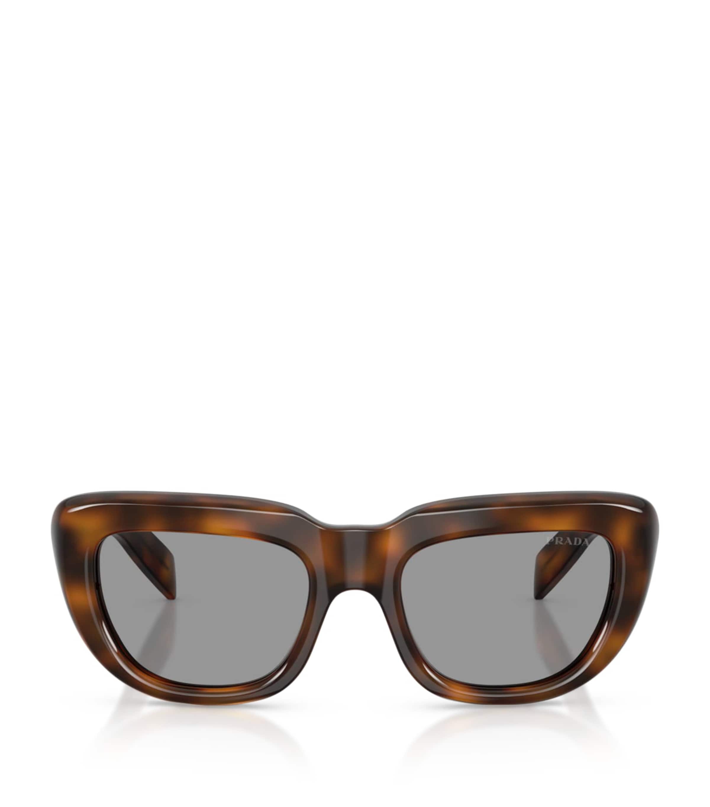 Prada PR D07S Rectangle Sunglasses Brown Image 1