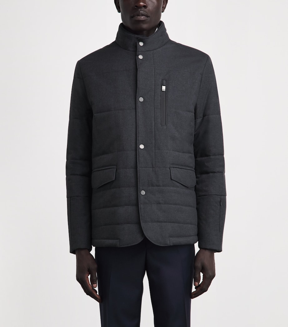 Pal Zileri Mens Padded Jacket Grey Image 4