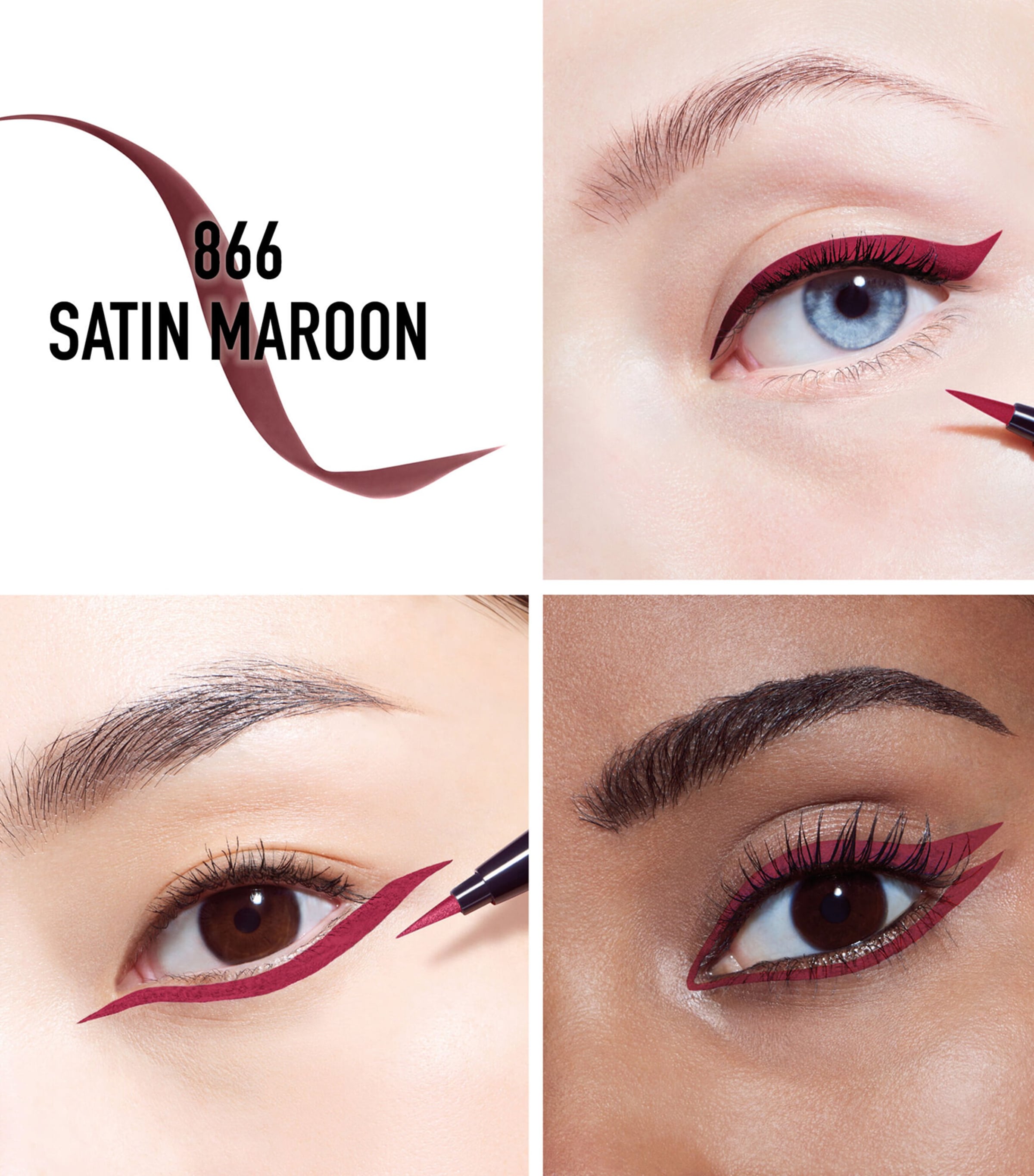 Diorshow On Stage Liner 866 SATIN MAROON Image 2