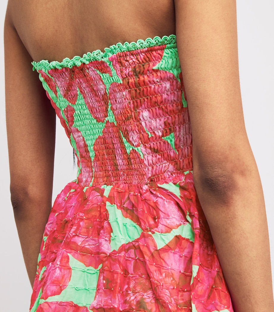 Floral Off-The-Shoulder Mini Dress GREEN BLOSSOM Image 4