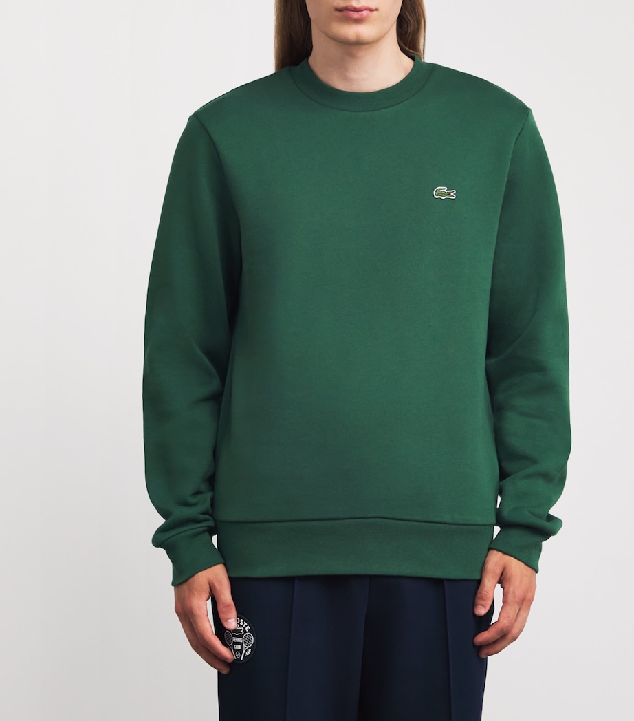 Cotton Logo Sweatshirt GREEN Image 3
