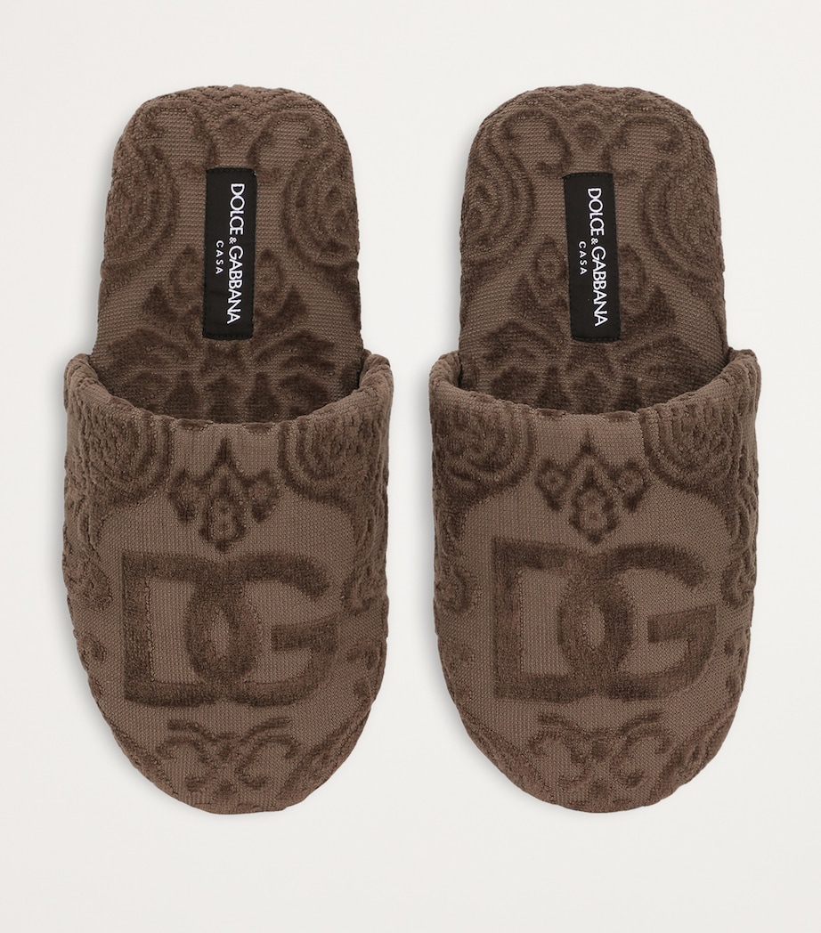 Terry Cotton DG Slippers U0052-MARRONE Image 3