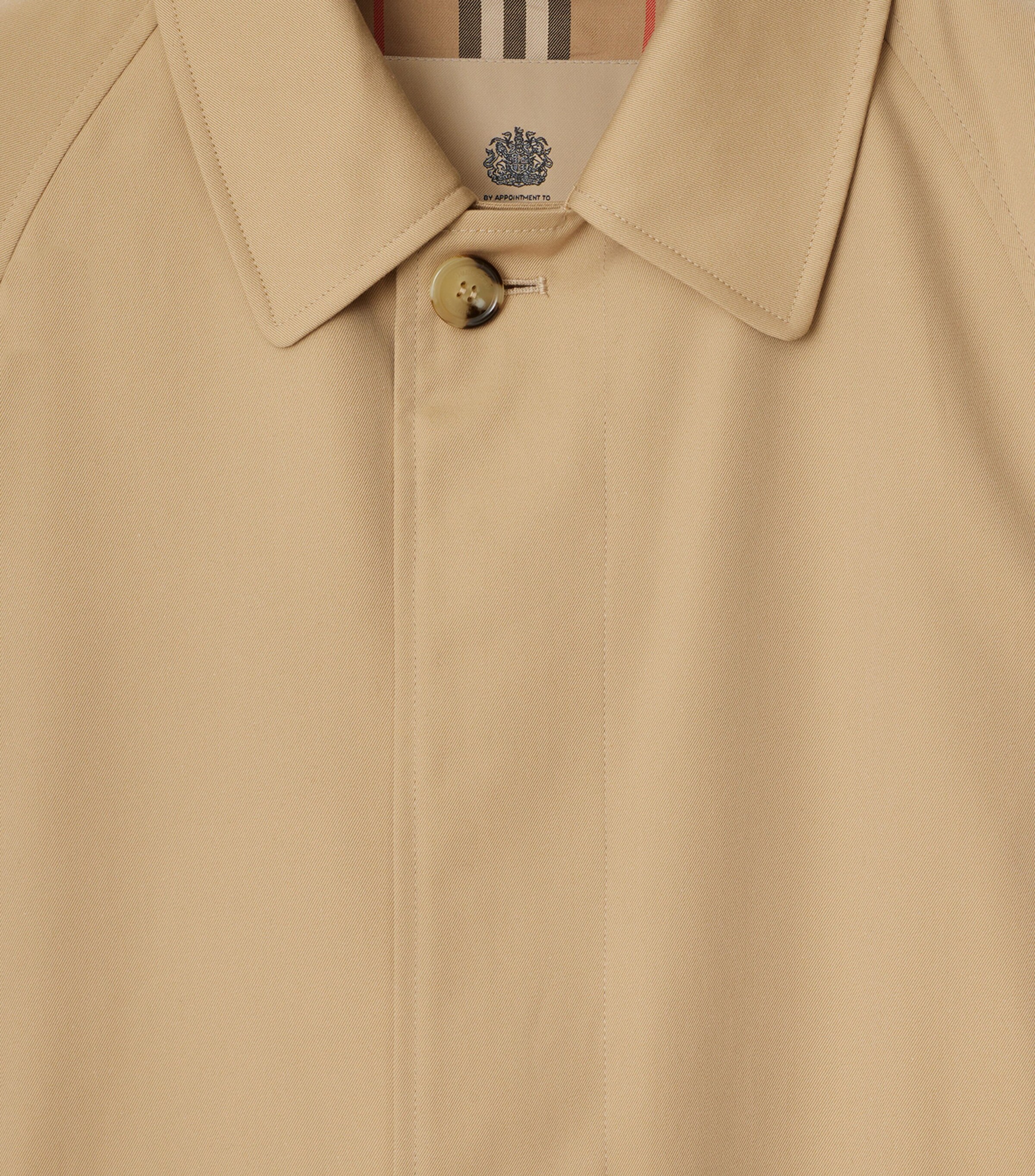 Burberry Mens Organic Cotton Car Coat Honey Image 7