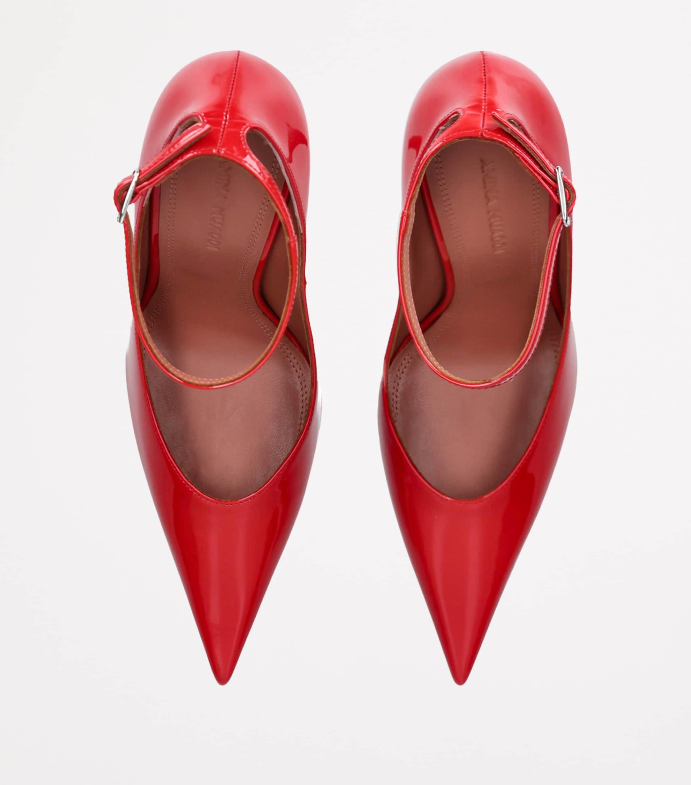 シューズ・サンダルその他 AMINA MUADDI Woman Pumps Red ANOKMULE PATENTWINE Amina Muaddi Patent-Leather-Anok-Mule-105-Mm | antonioli