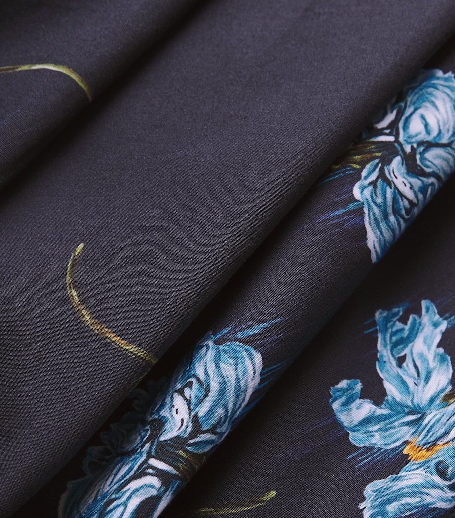 Cotton Floral Midi Dress BLUE FLOWERS NAVY Image 5