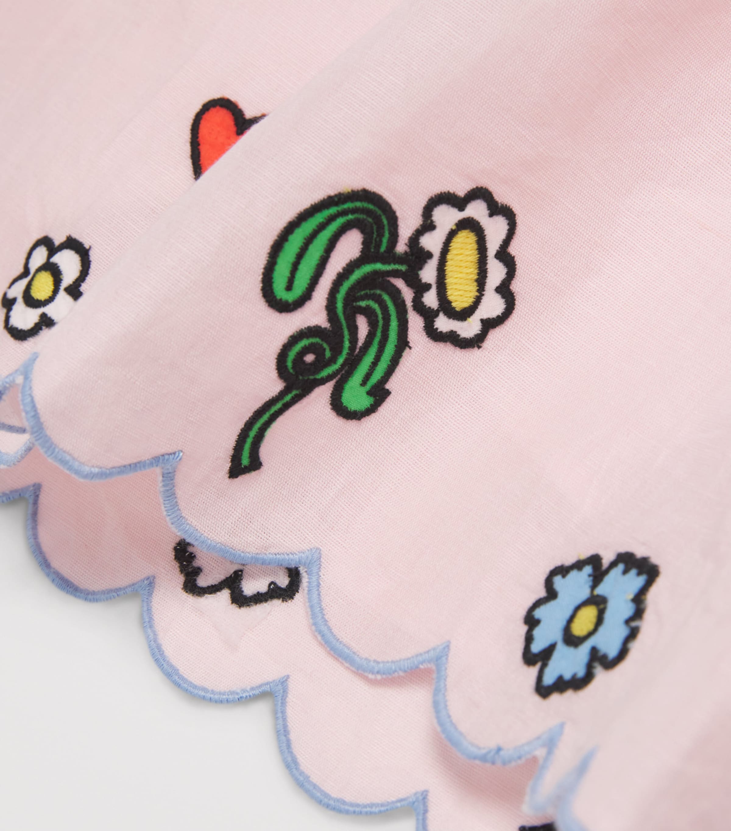 Linen-Organic Cotton Embroidered Dress (3-15 Years) 51RROSA Image 3