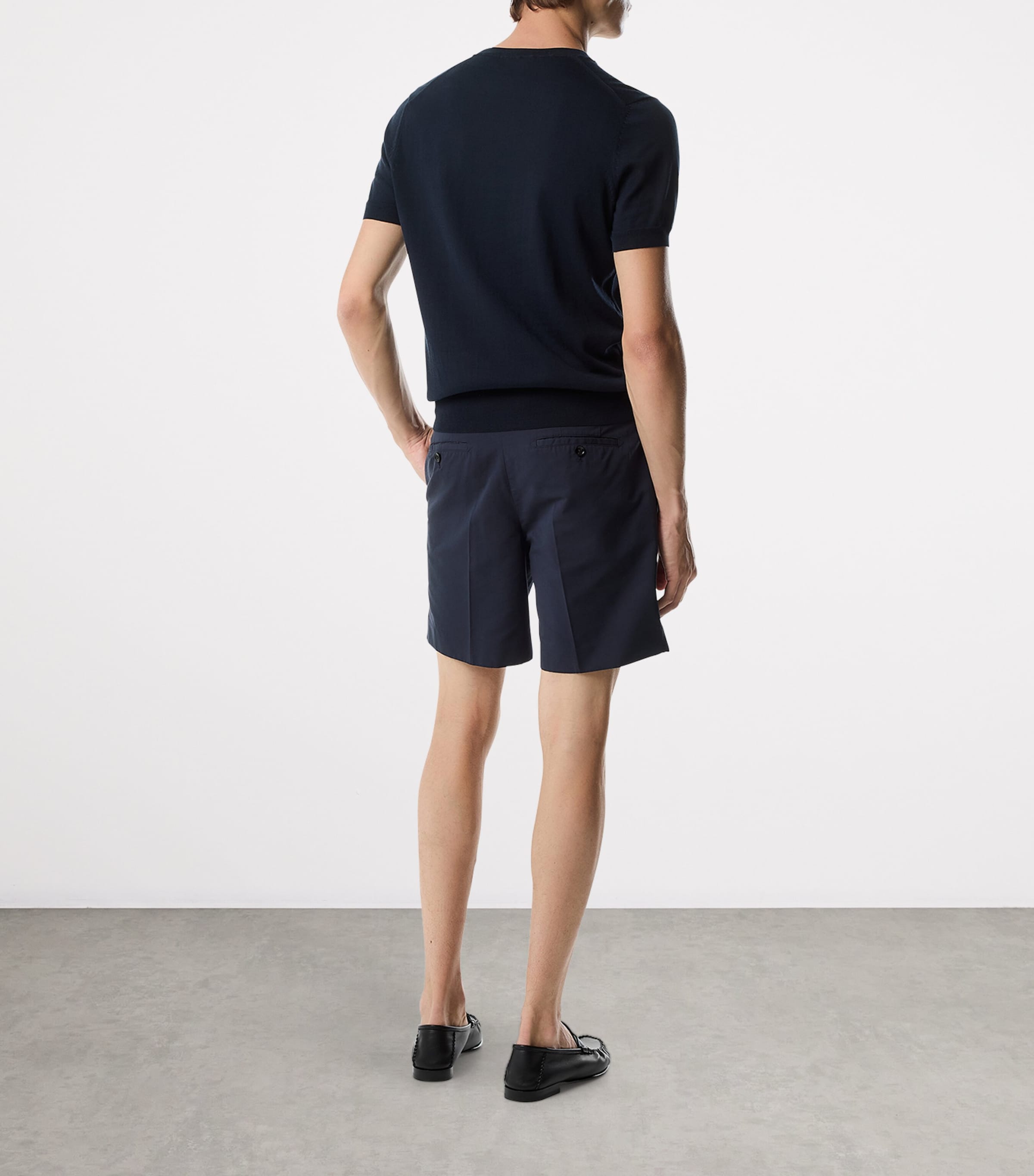 Cotton-Silk Tailored Shorts HB825 Image 3