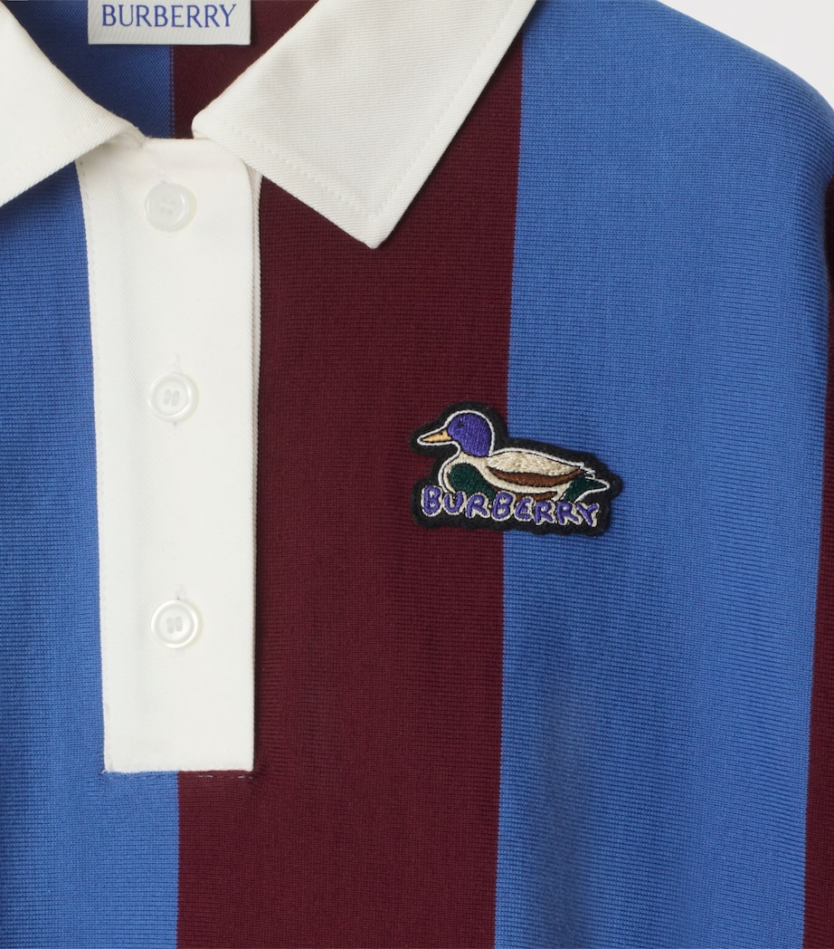 Cotton Stripe Polo Shirt (3-12 Years) POOL IP PATTERN Image 3