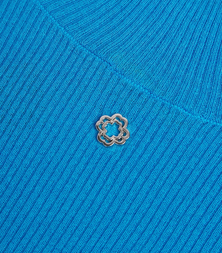 Wool-Silk Rollneck Sweater TURQUOISE Image 5