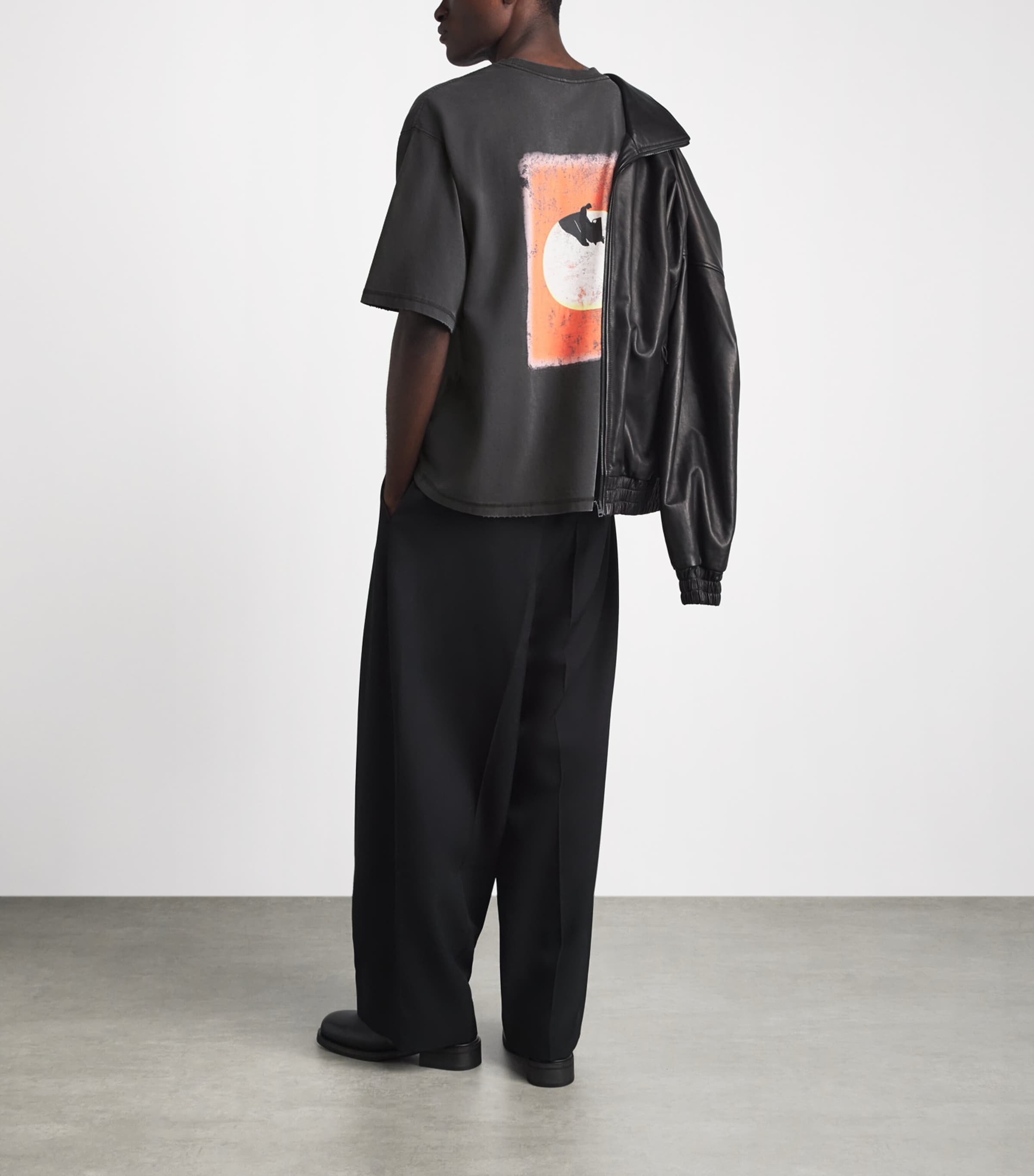 Won Hundred Mens Cotton Houston T-Shirt Asphalt Image 2