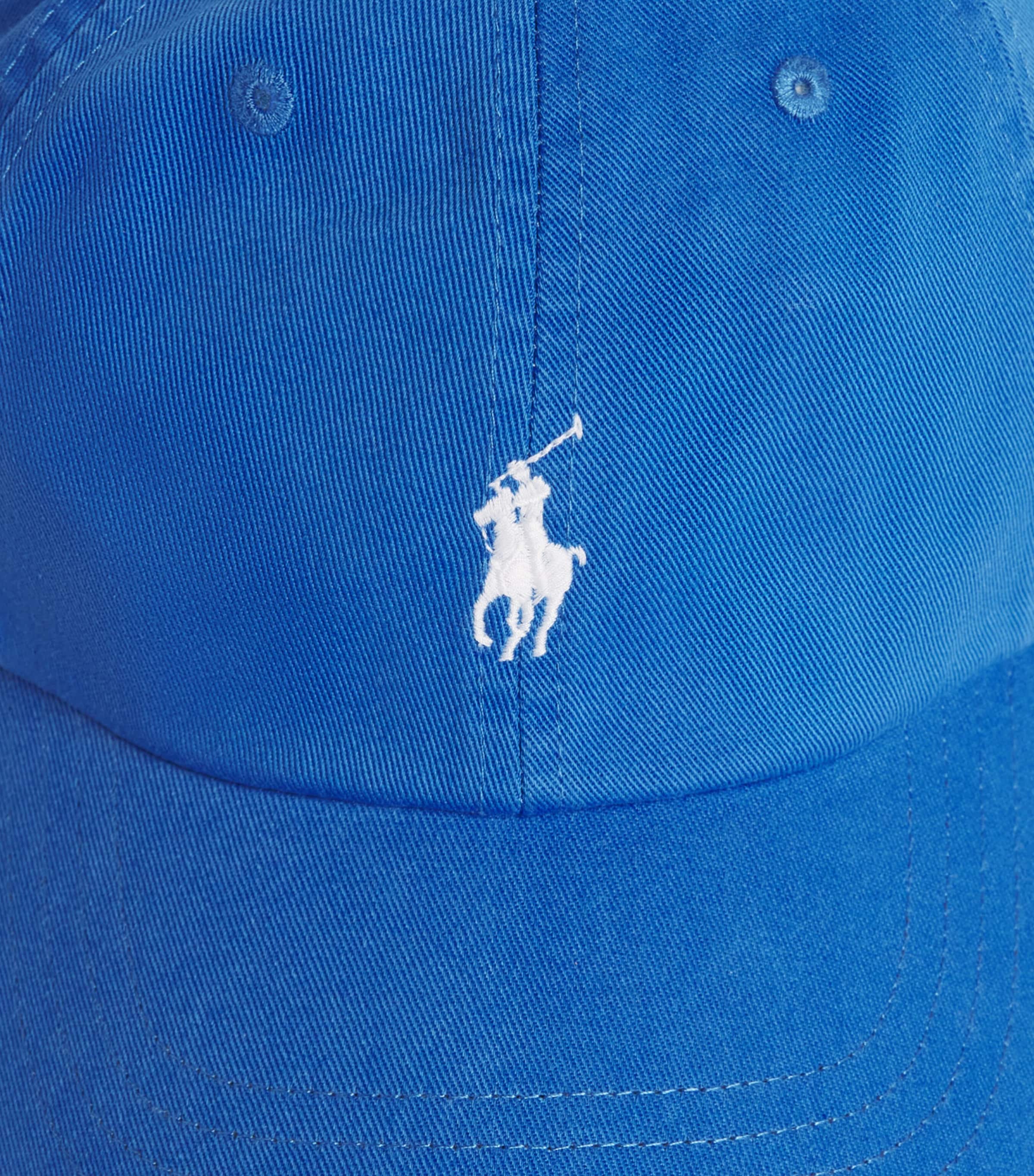 Polo Ralph Lauren Cotton Logo Baseball Cap New Irs Blu W/wht Pp Image 4