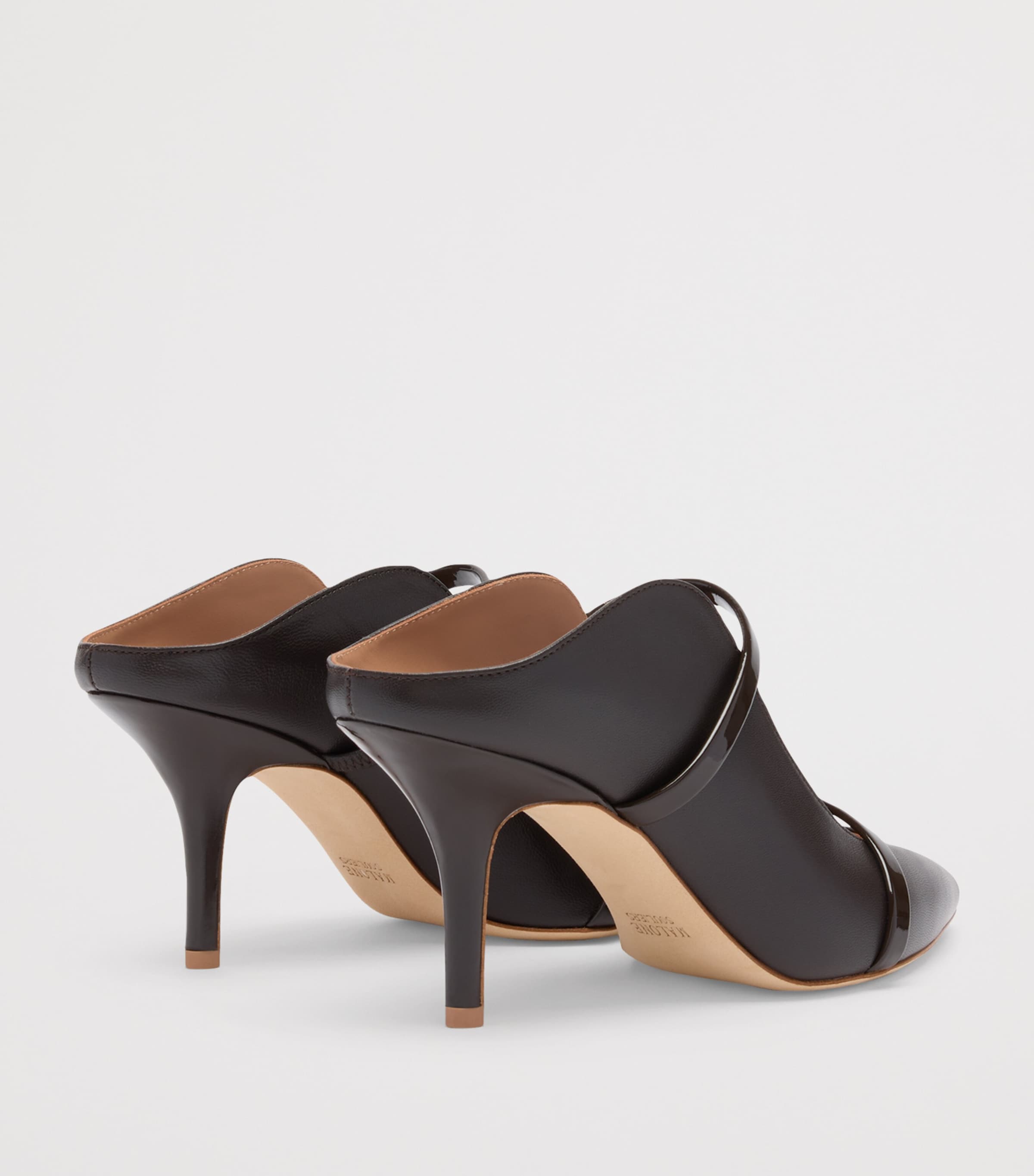 Leather Maureen Heeled Mules 70 EBONY Image 4