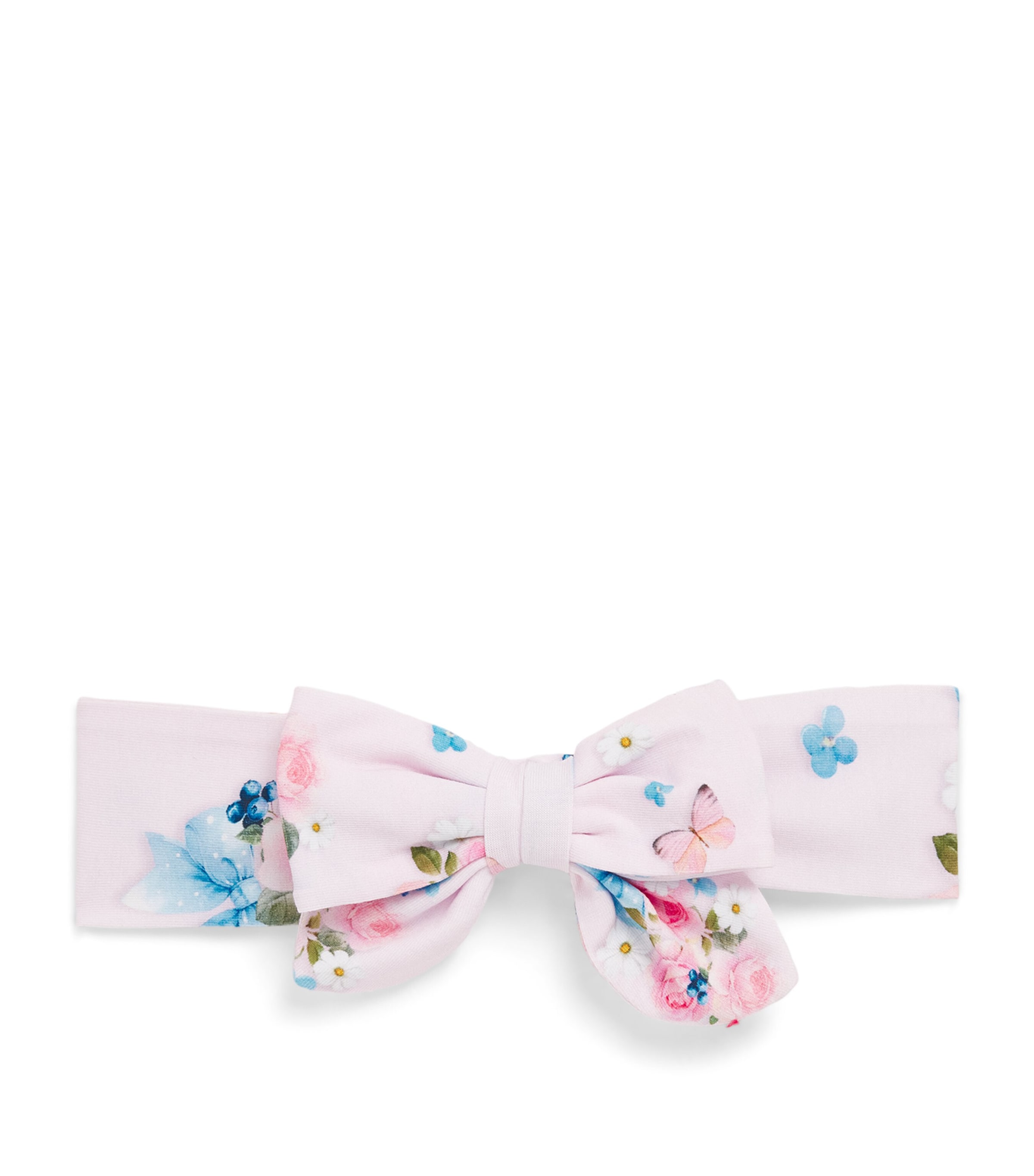 Monnalisa Stretch-Cotton Bow Headband Pink Fairytale Image 1