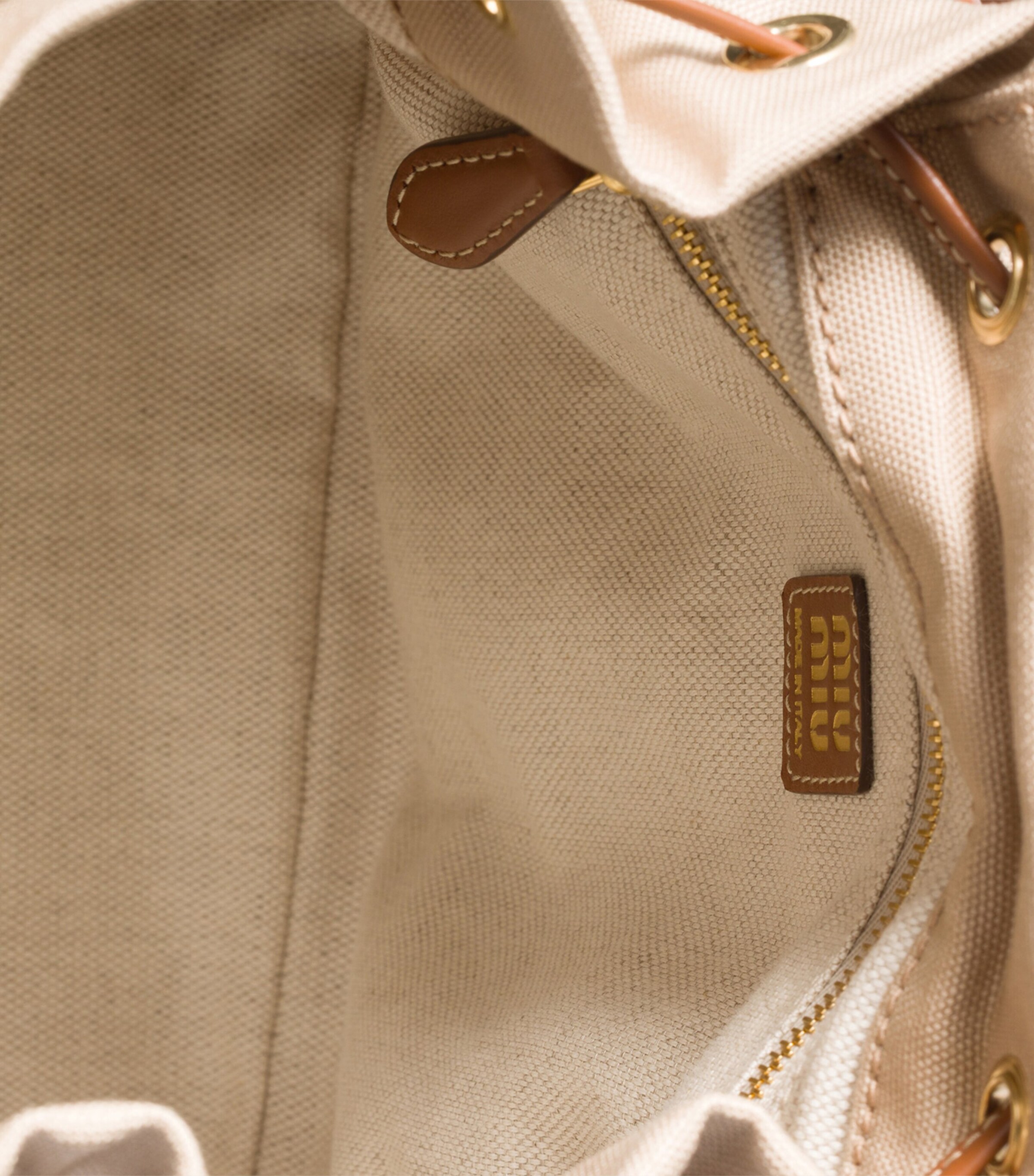 Miu Miu Canvas-Leather Backpack Image 6
