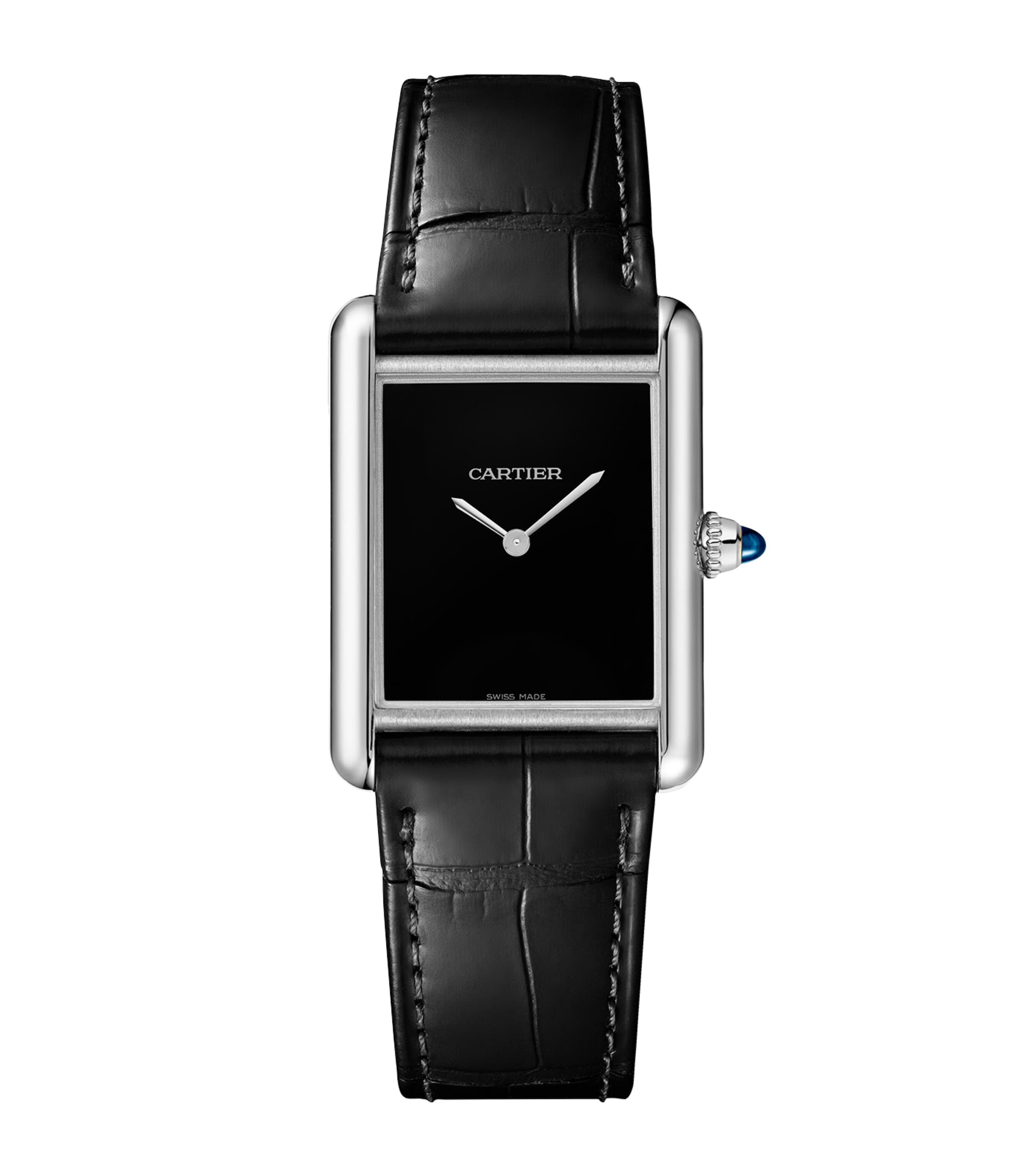 Cartier Stainless Steel Tank Louis Cartier Watch 33.7mm Black Image 1