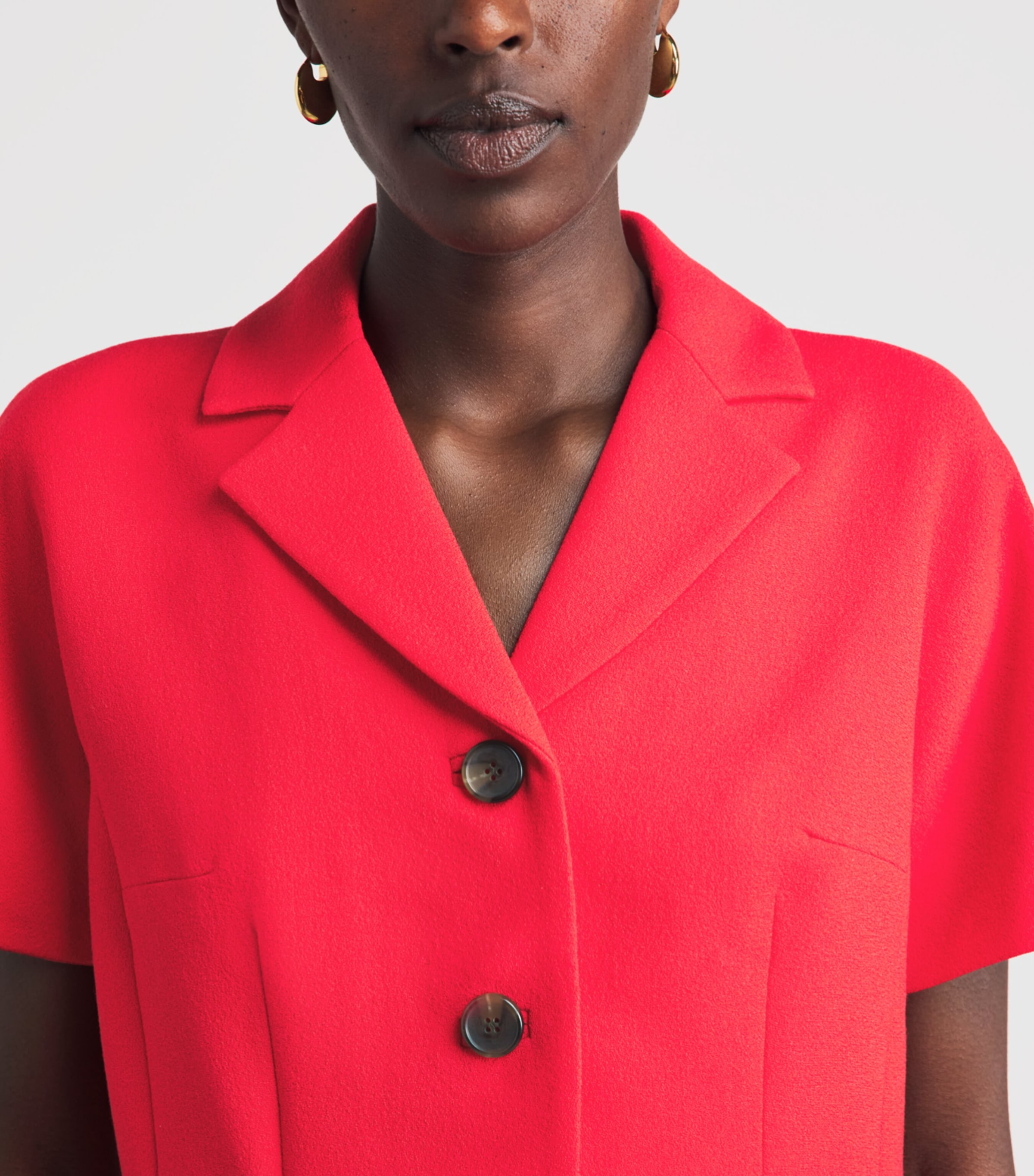 Emilia Wickstead Womens Wool Alexina Midi Dress Red Image 3