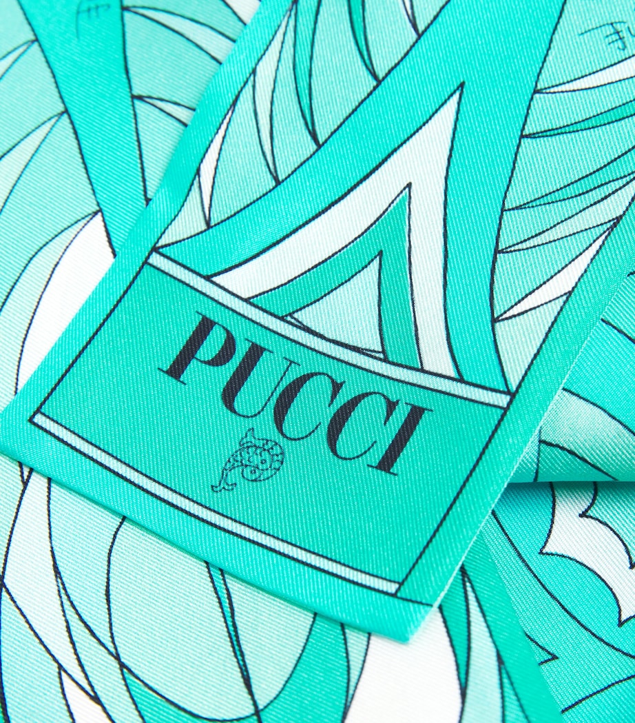 Silk Twill Volute and Collane Print Scarf 2/TURQUOISE Image 4