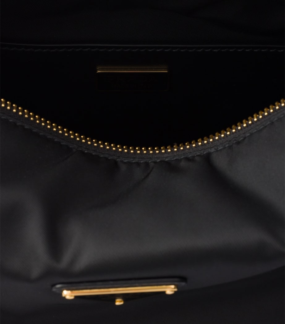 Prada Small Re-Nylon and Leather Explore Shoulder Bag Black Image 4