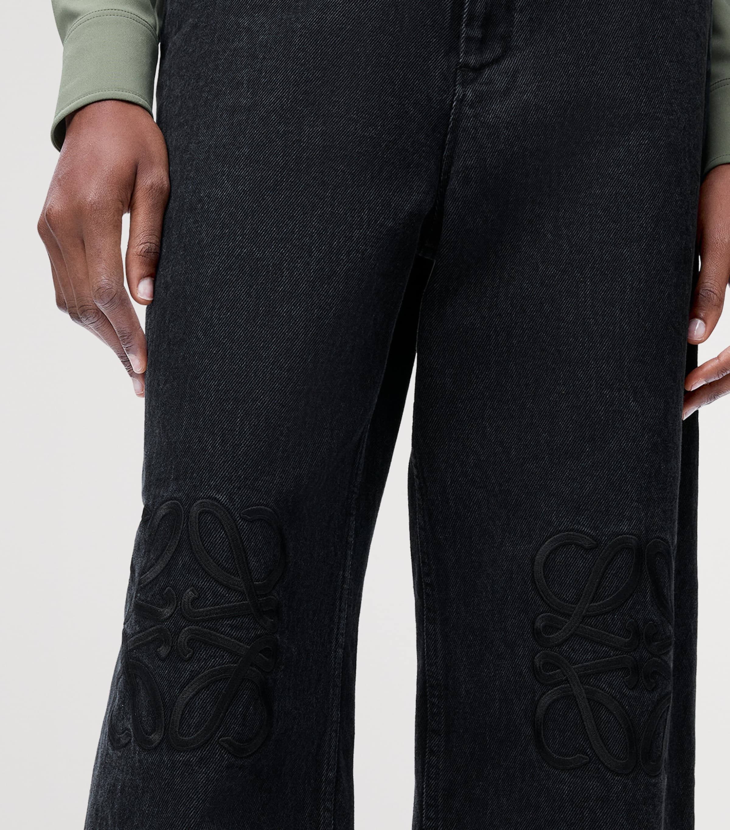 Anagram Baggy Jeans BLACK Image 5