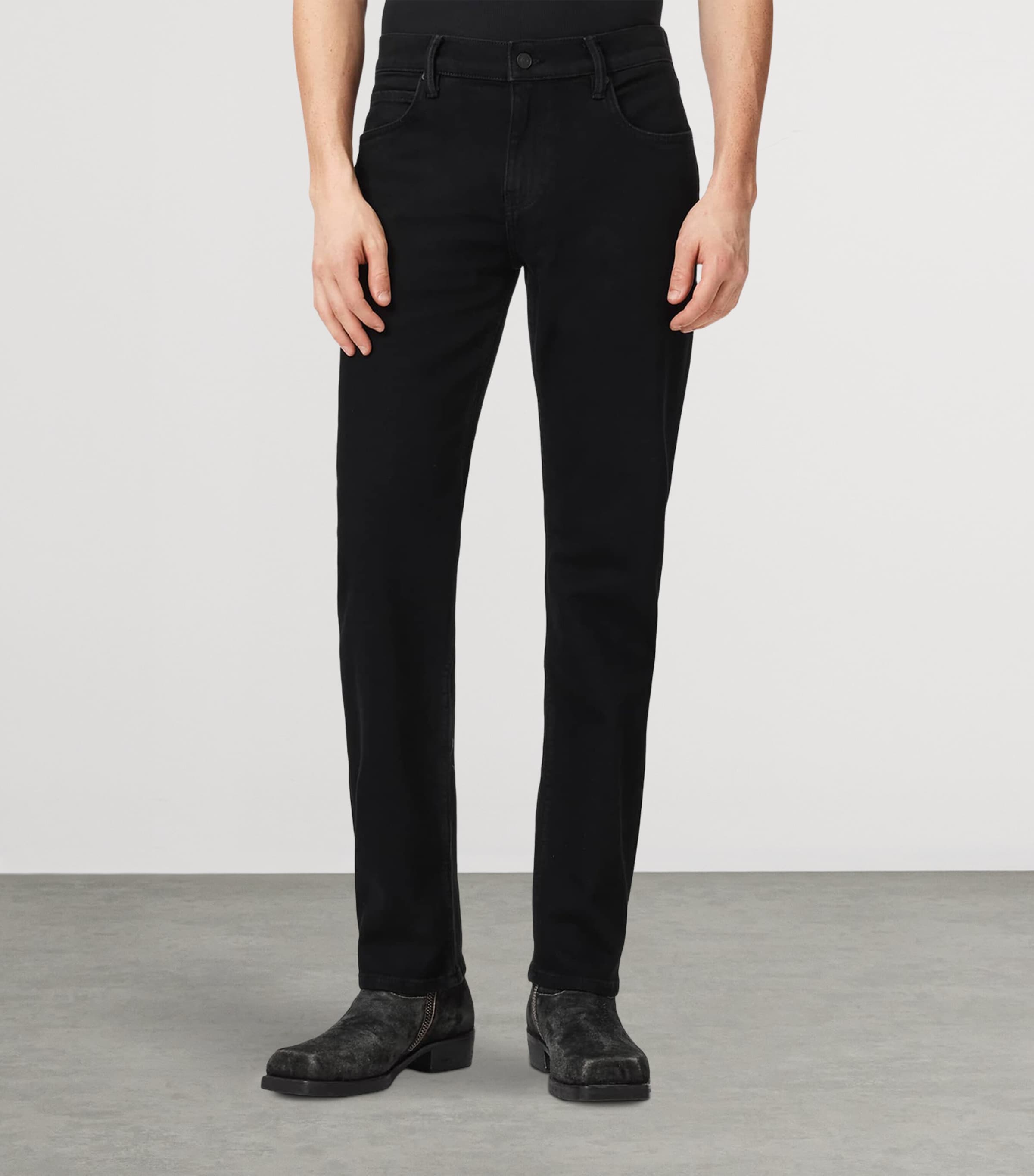 AllSaints Mens Sid Comfort Jeans Jet Black Image 3