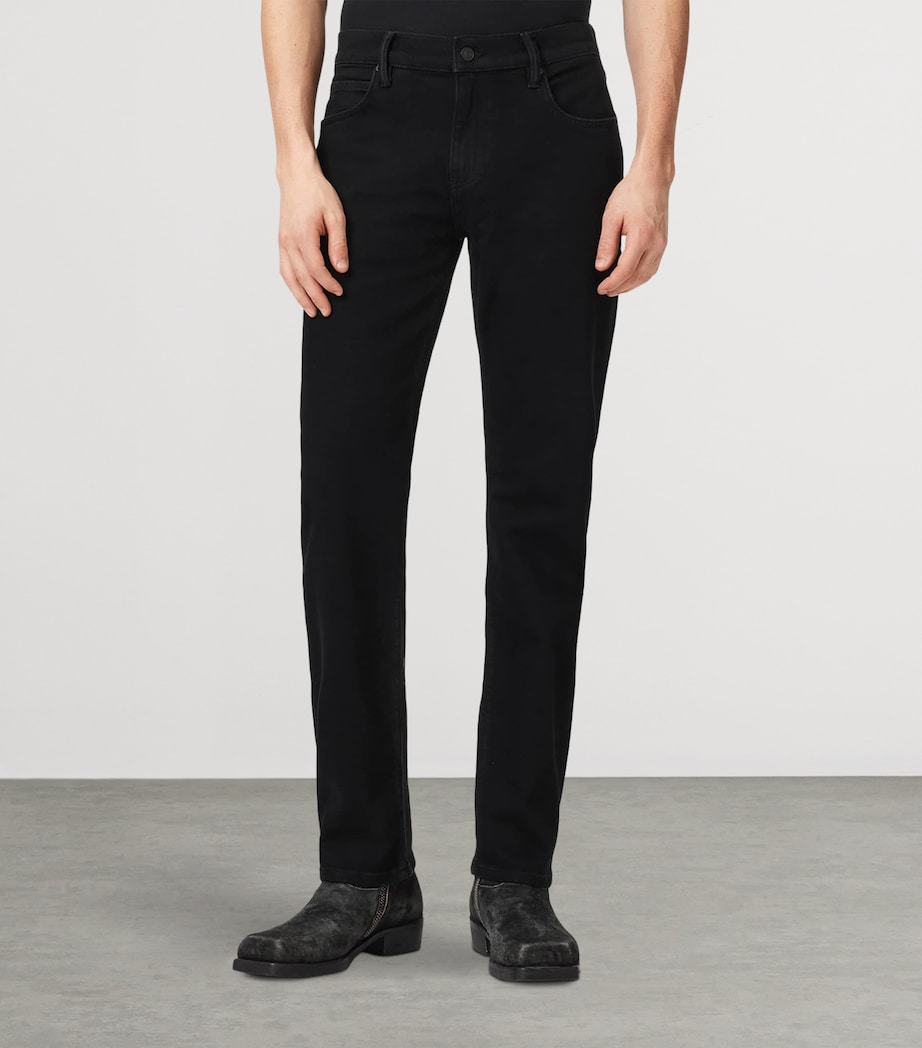 AllSaints Mens Sid Comfort Jeans Jet Black Image 3