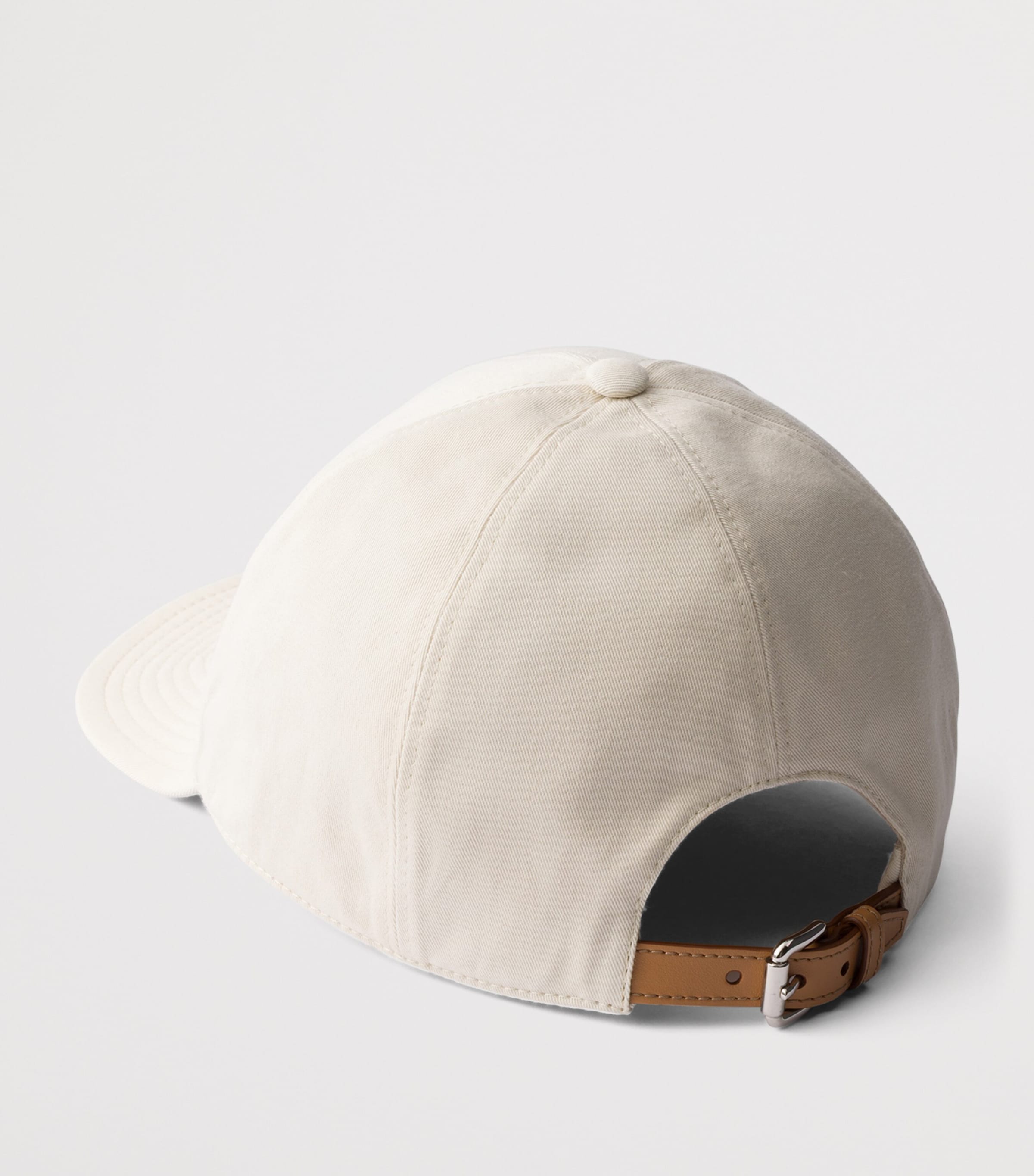 Prada Cotton Old Gabardine Baseball Cap Neutral Image 2