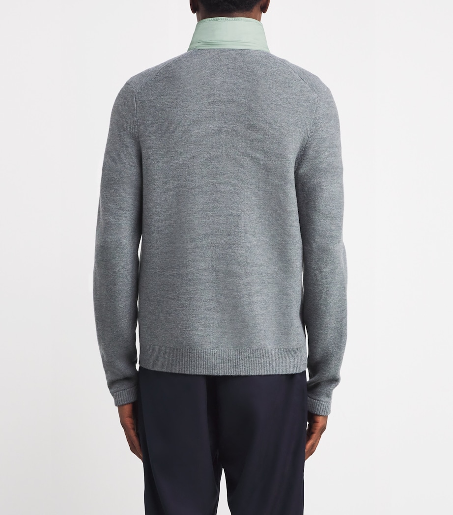 Wool-Blend Phineas Half-Zip Sweater 017 - GREY MELANGE Image 3